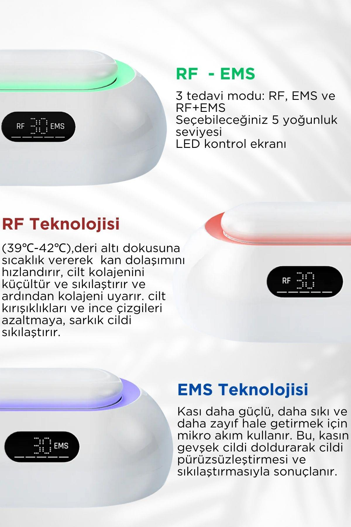 Robx A07 Yeni Nesil Rf-EMS Cilt Sıkılaştırıcı Sarkma Sivilce Ve Kırışıklık Giderici Yüz ve Vücut Aleti