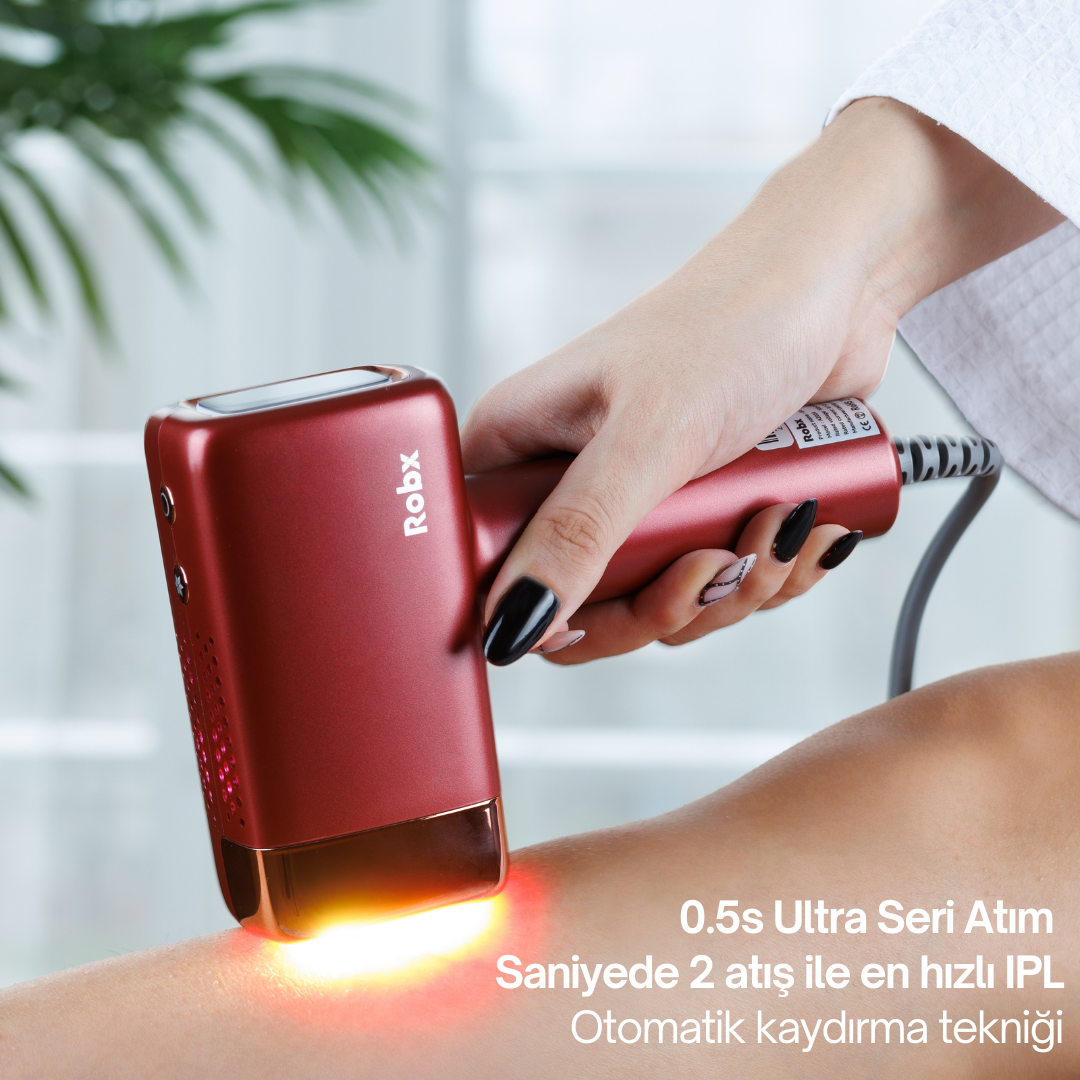 Robx A2024 Yeni Seri IPL 3 Milyon Atım 3 Başlık Vücut+Yüz+Özel Bölge Bay-Bayan Epilasyon
