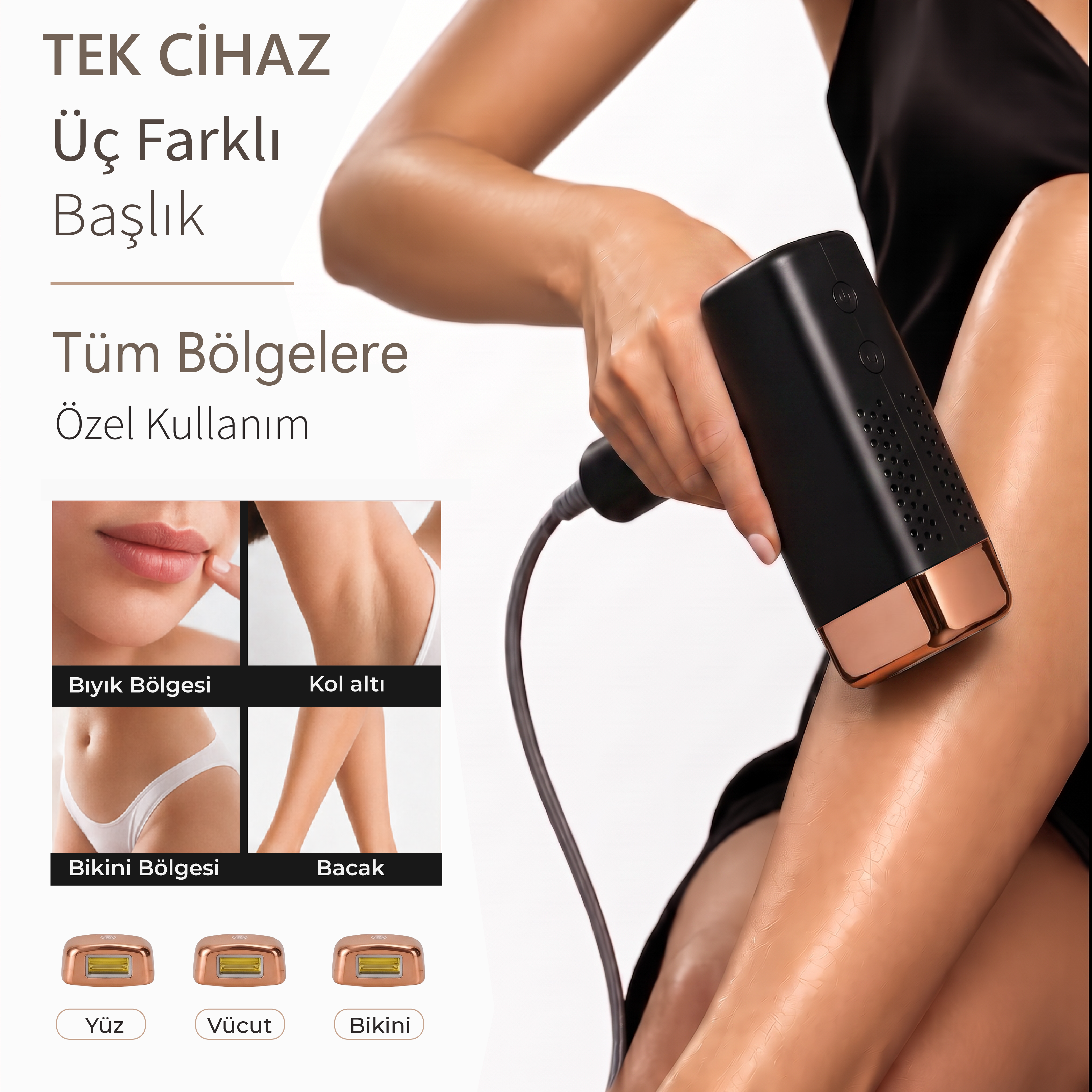 Robx A2024 Yeni Seri IPL 3 Milyon Atım Bay-Bayan IPL Cihazı Siyah