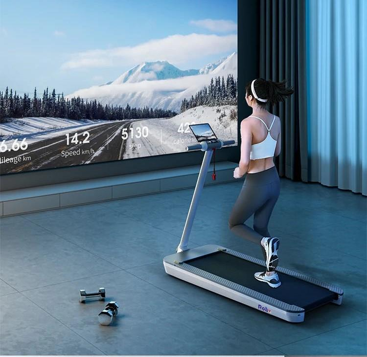 Robx E7 Katlanabilir 0-12km Hız Bluetooth Bağlantı 120kg Taşıma Dokunmatik Panel Koşu Bandı