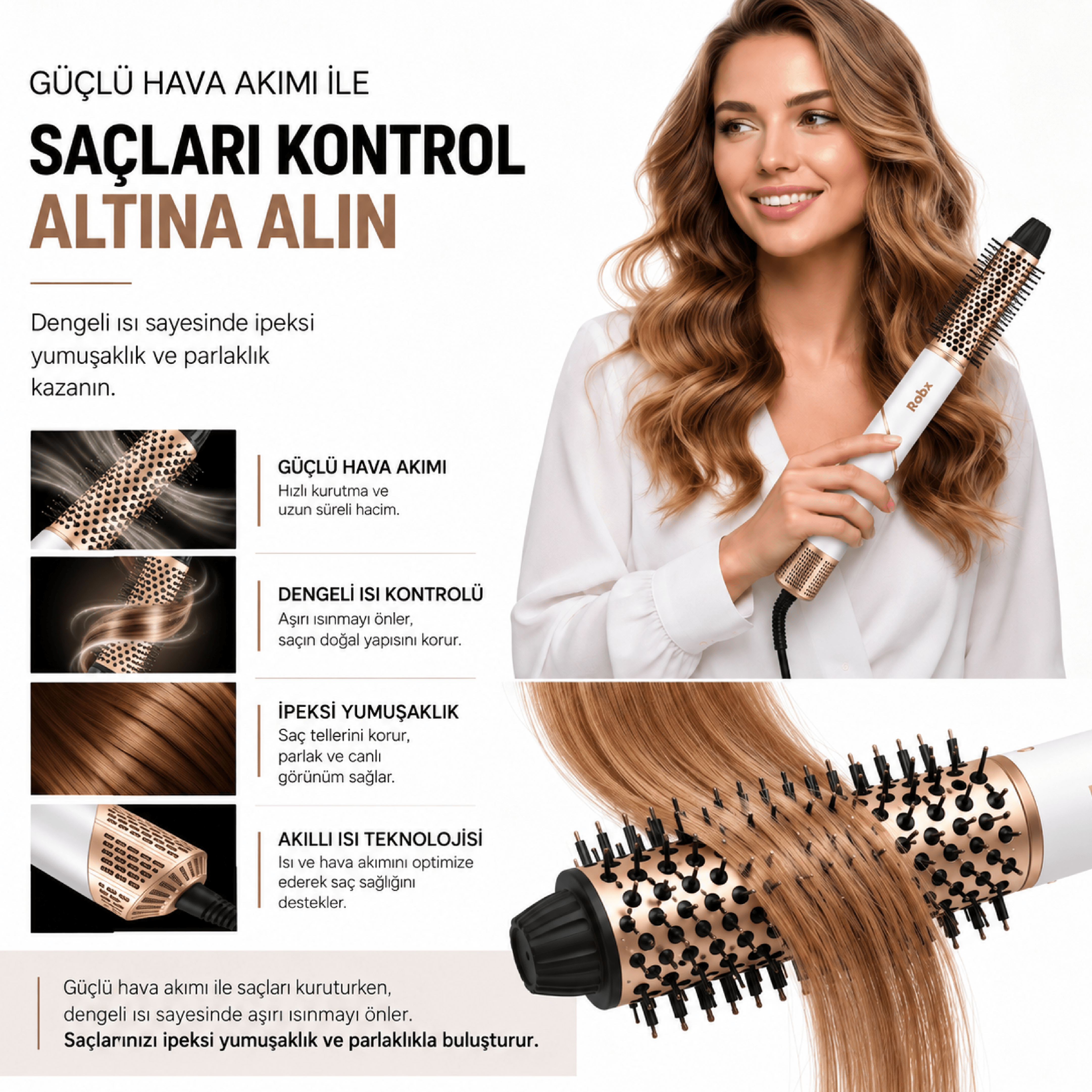 Robx Multi-Styler 10 IN 1 Arada İyonik Saç Şekillendirici Set