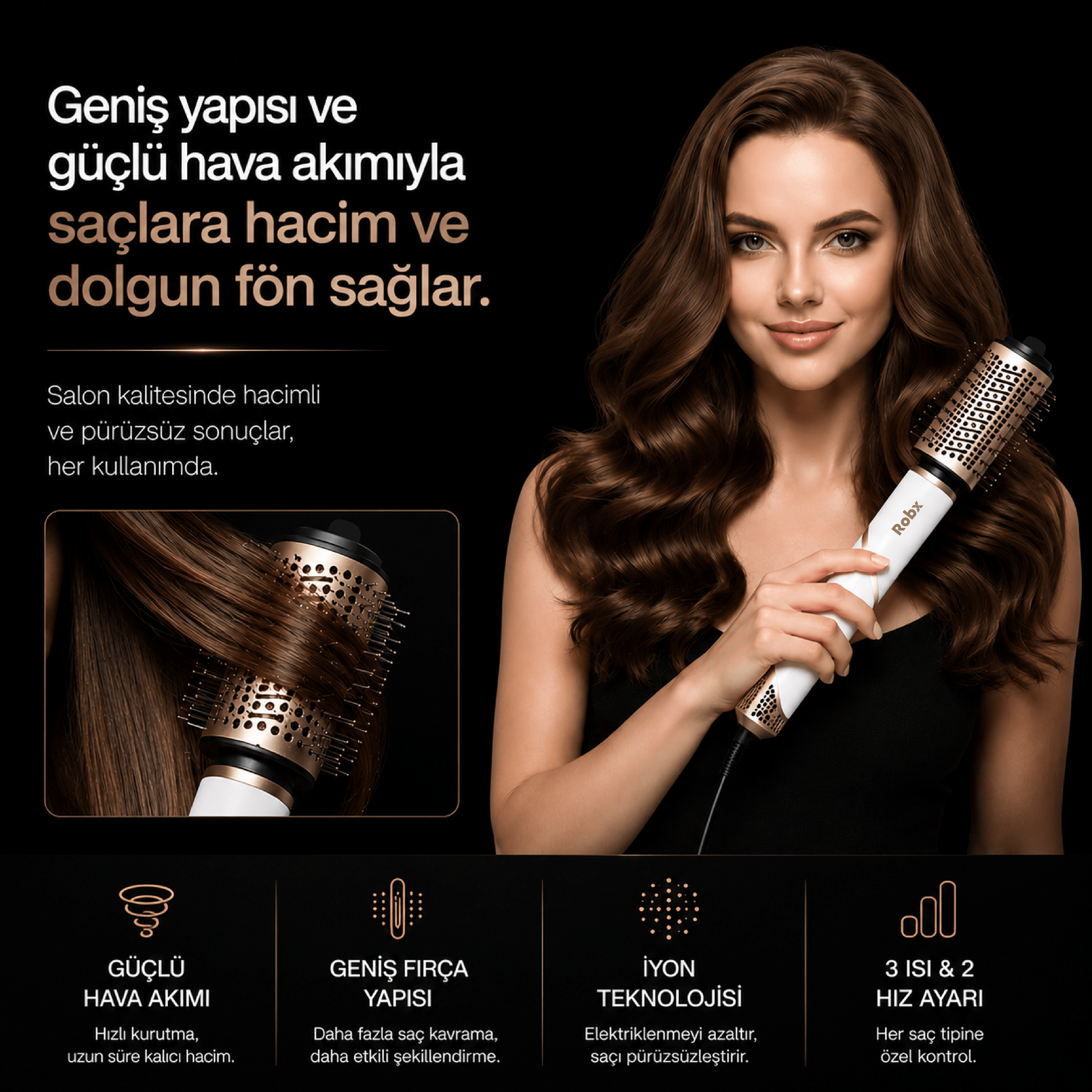 Robx Multi-Styler 10 IN 1 Arada İyonik Saç Şekillendirici Set