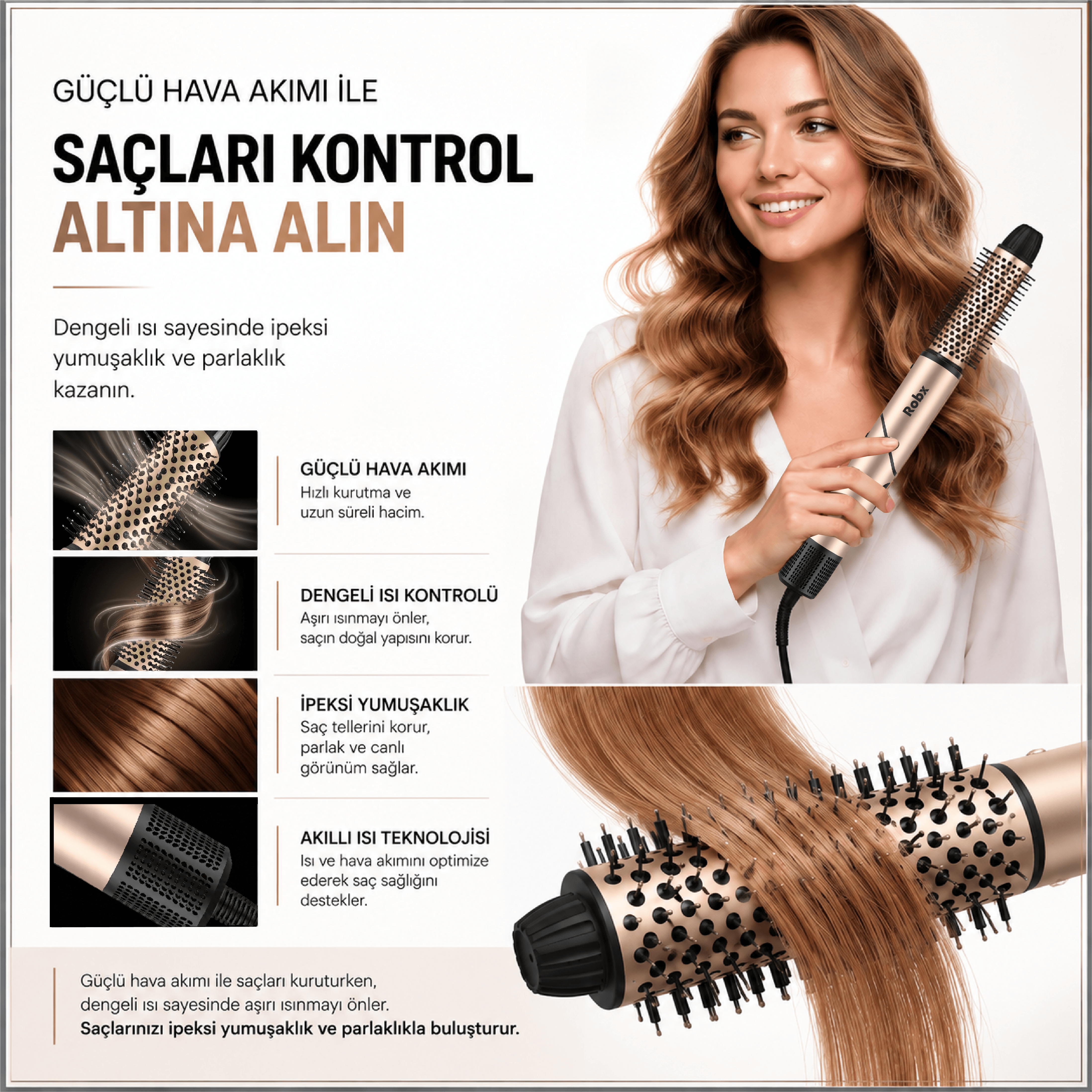 Robx Multi-Styler 10 IN 1 Arada İyonik Saç Şekillendirici Set