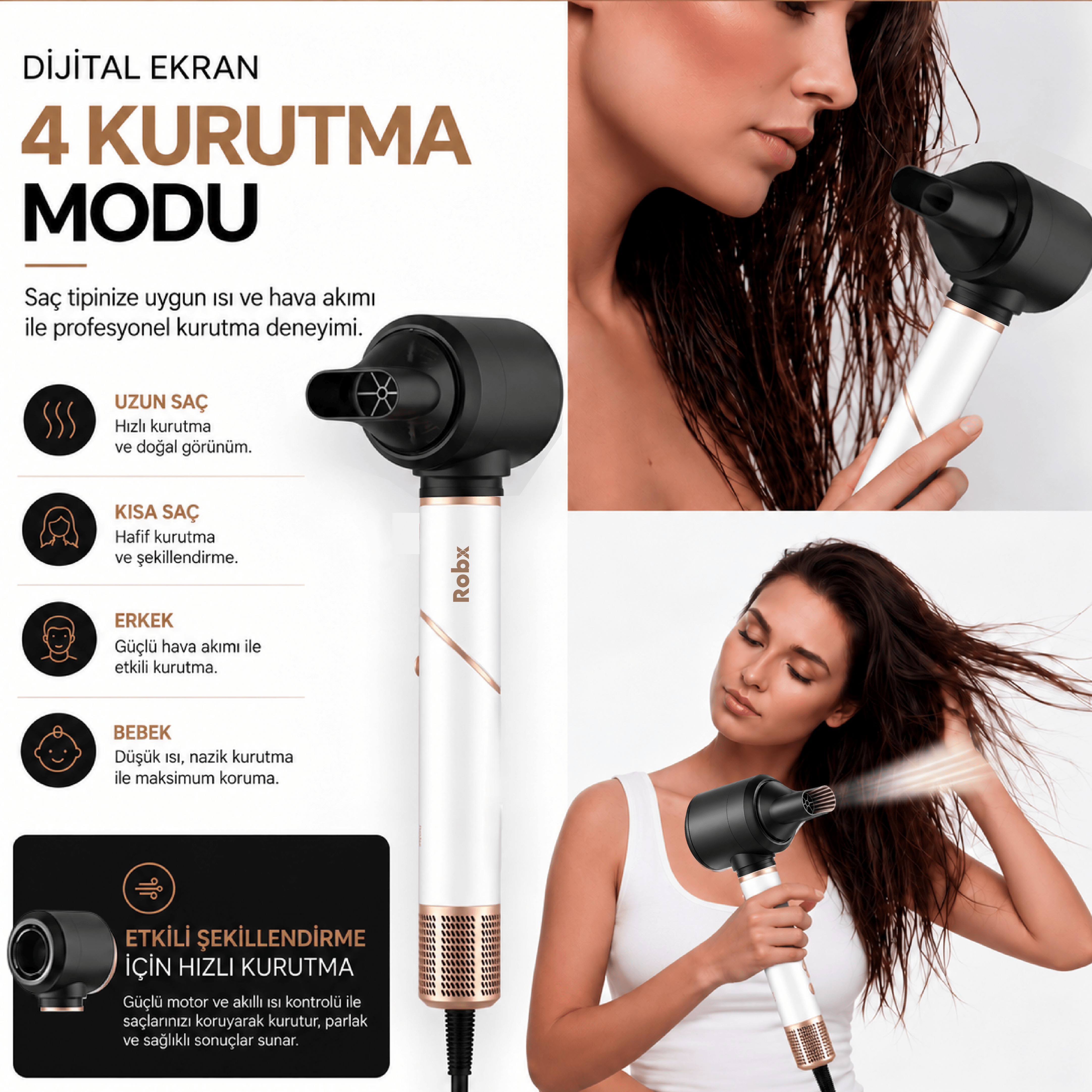 Robx Multi-Styler 10 IN 1 Arada İyonik Saç Şekillendirici Set