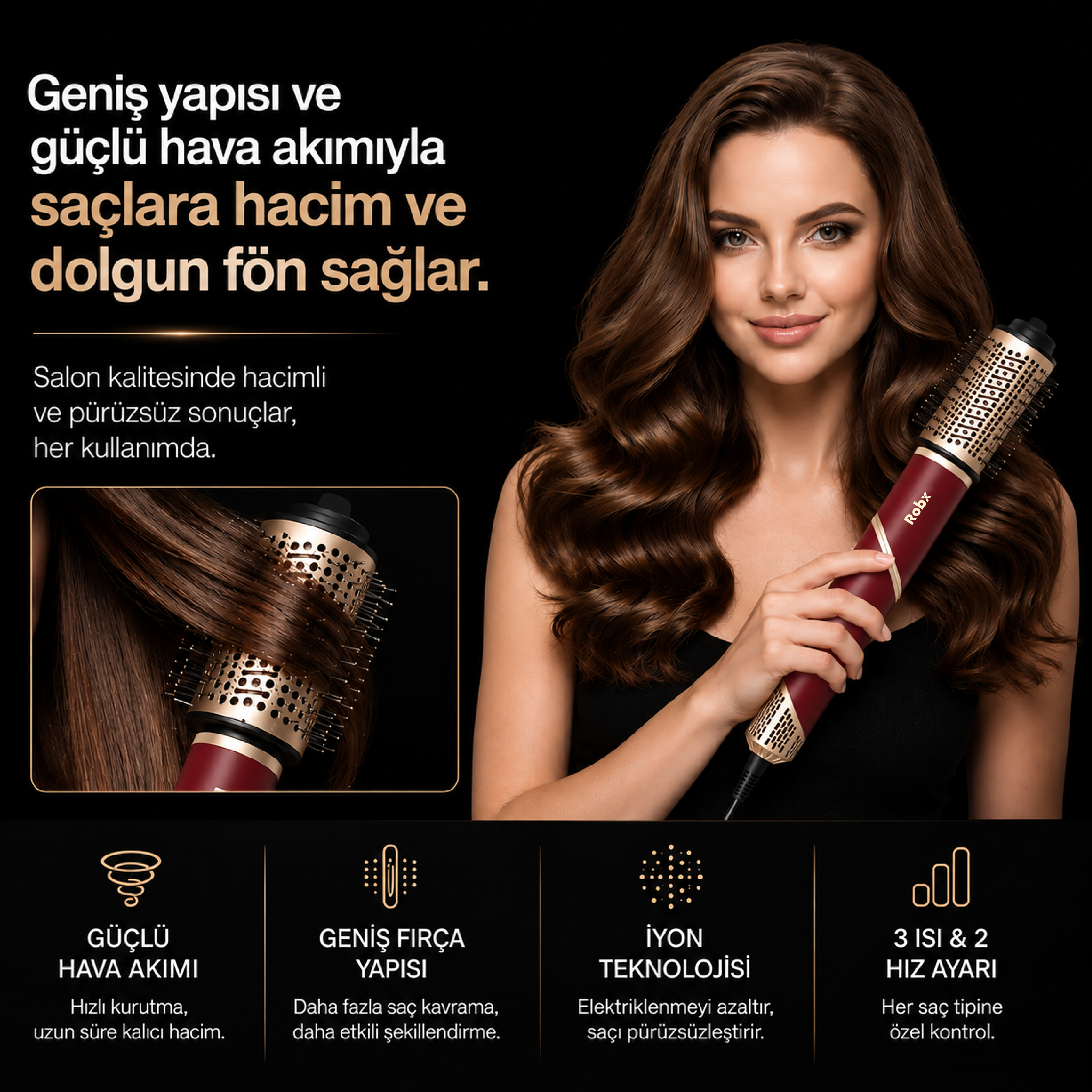 Robx Multi-Styler 10 IN 1 Arada İyonik Saç Şekillendirici Set