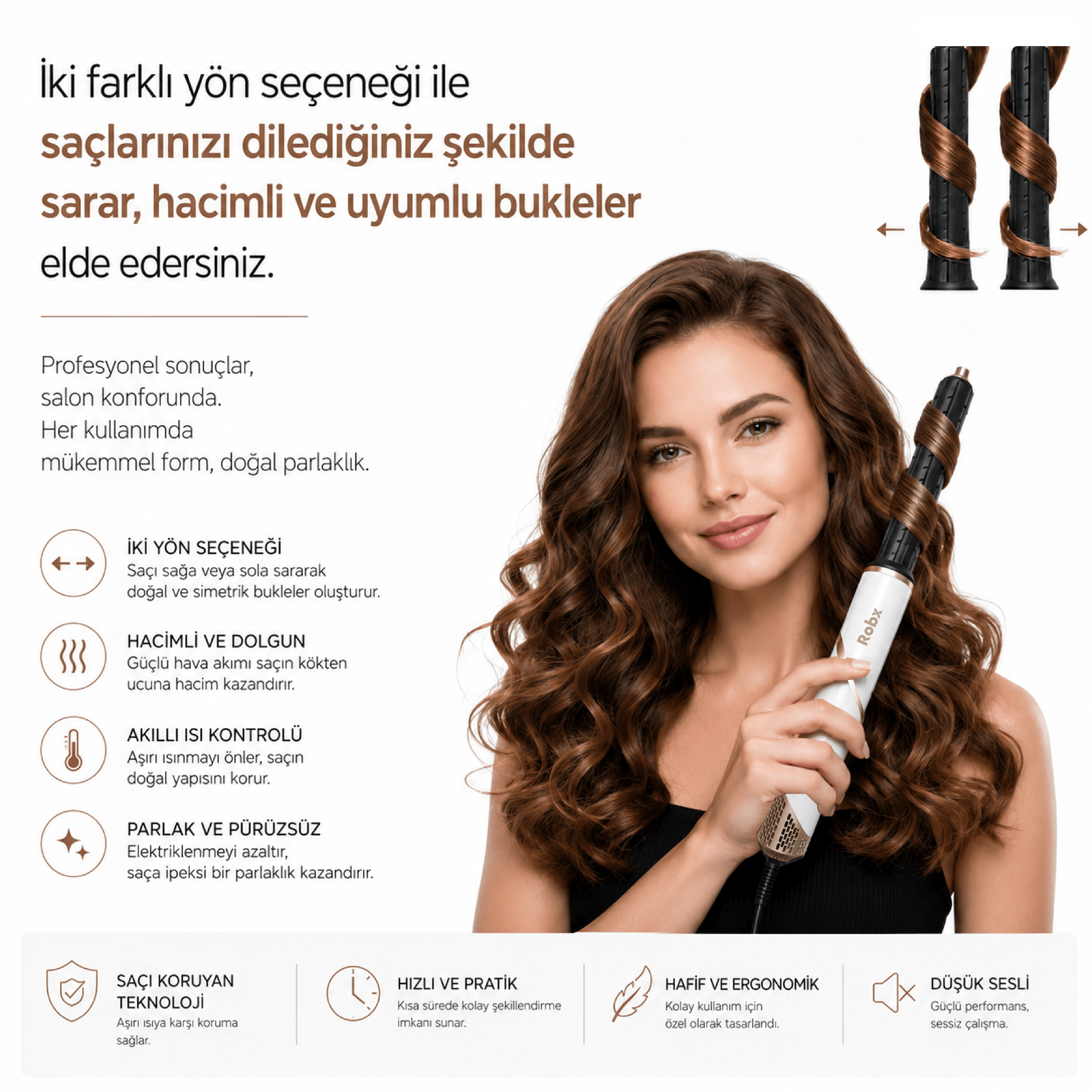 Robx Multi-Styler 10 IN 1 Arada İyonik Saç Şekillendirici Set