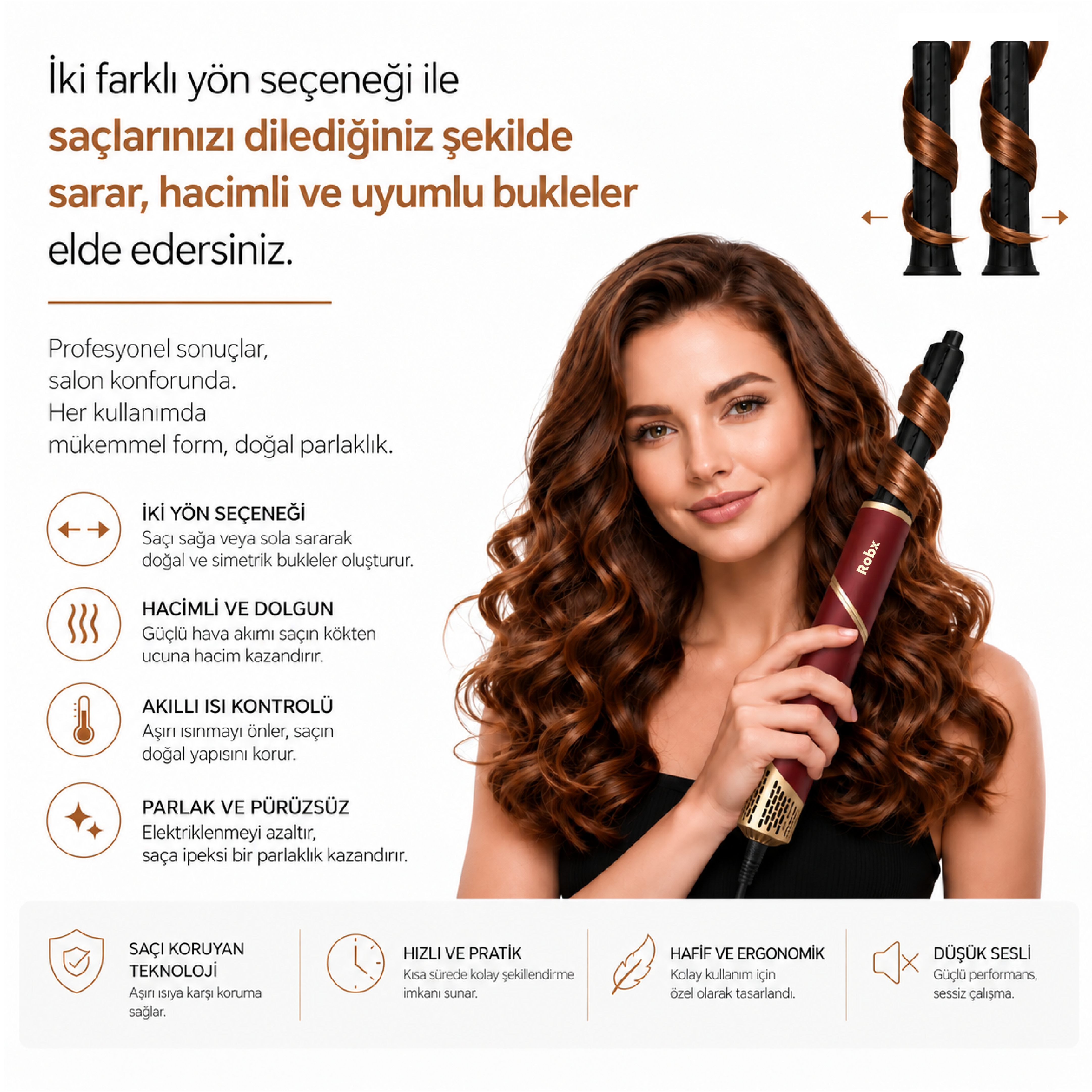 Robx Multi-Styler 10 IN 1 Arada İyonik Saç Şekillendirici Set