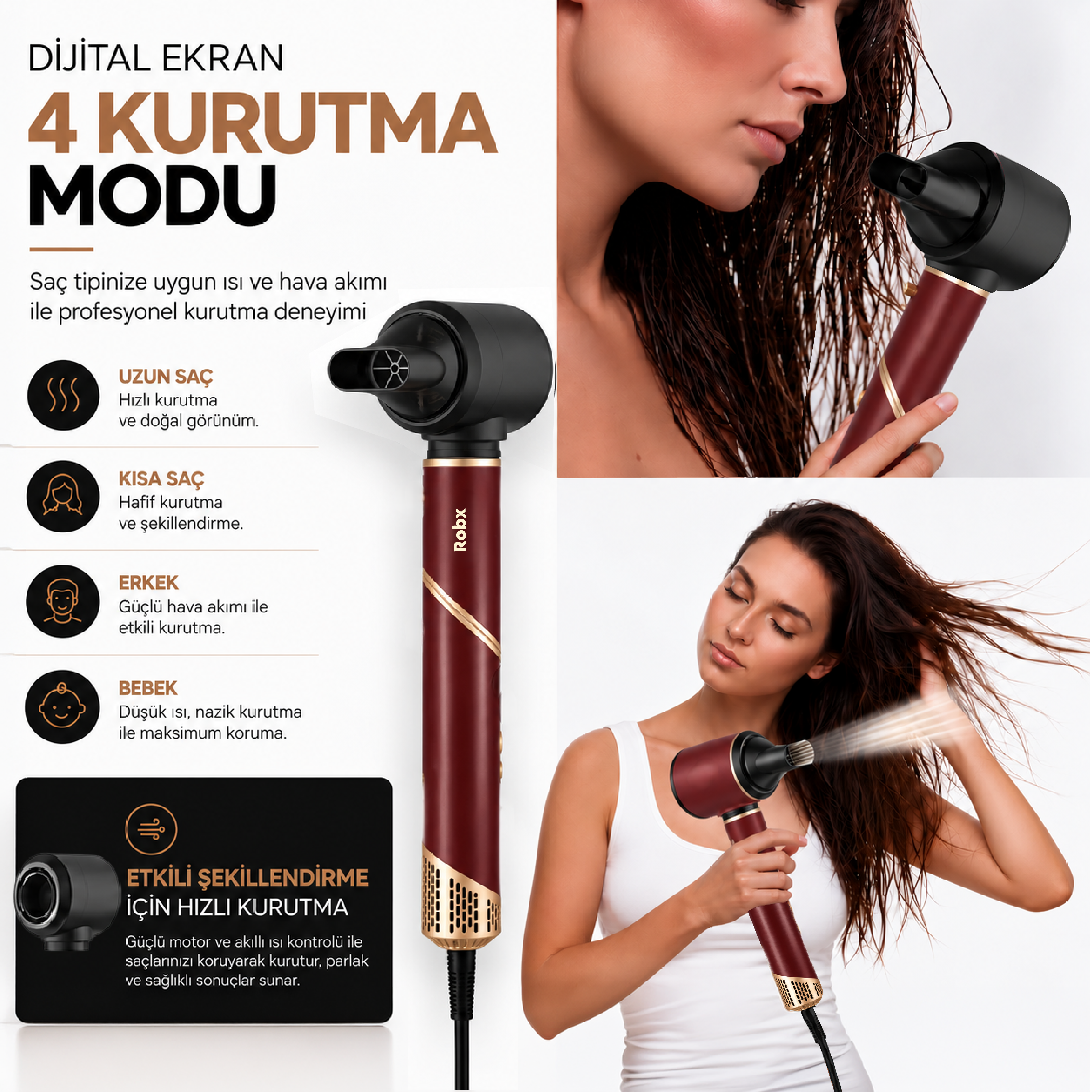 Robx Multi-Styler 10 IN 1 Arada İyonik Saç Şekillendirici Set