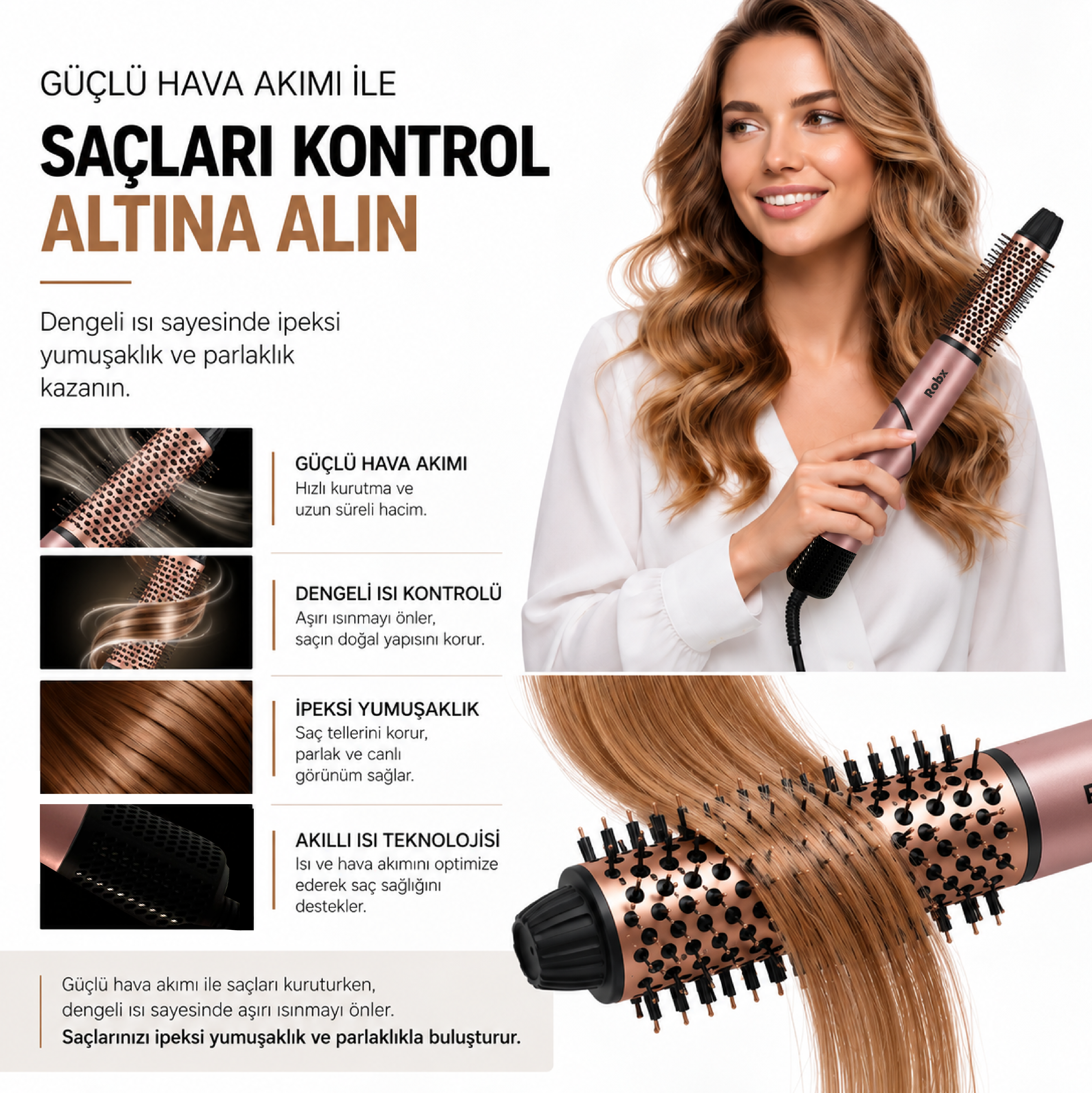 Robx Multi-Styler 10 IN 1 Arada İyonik Saç Şekillendirici Set