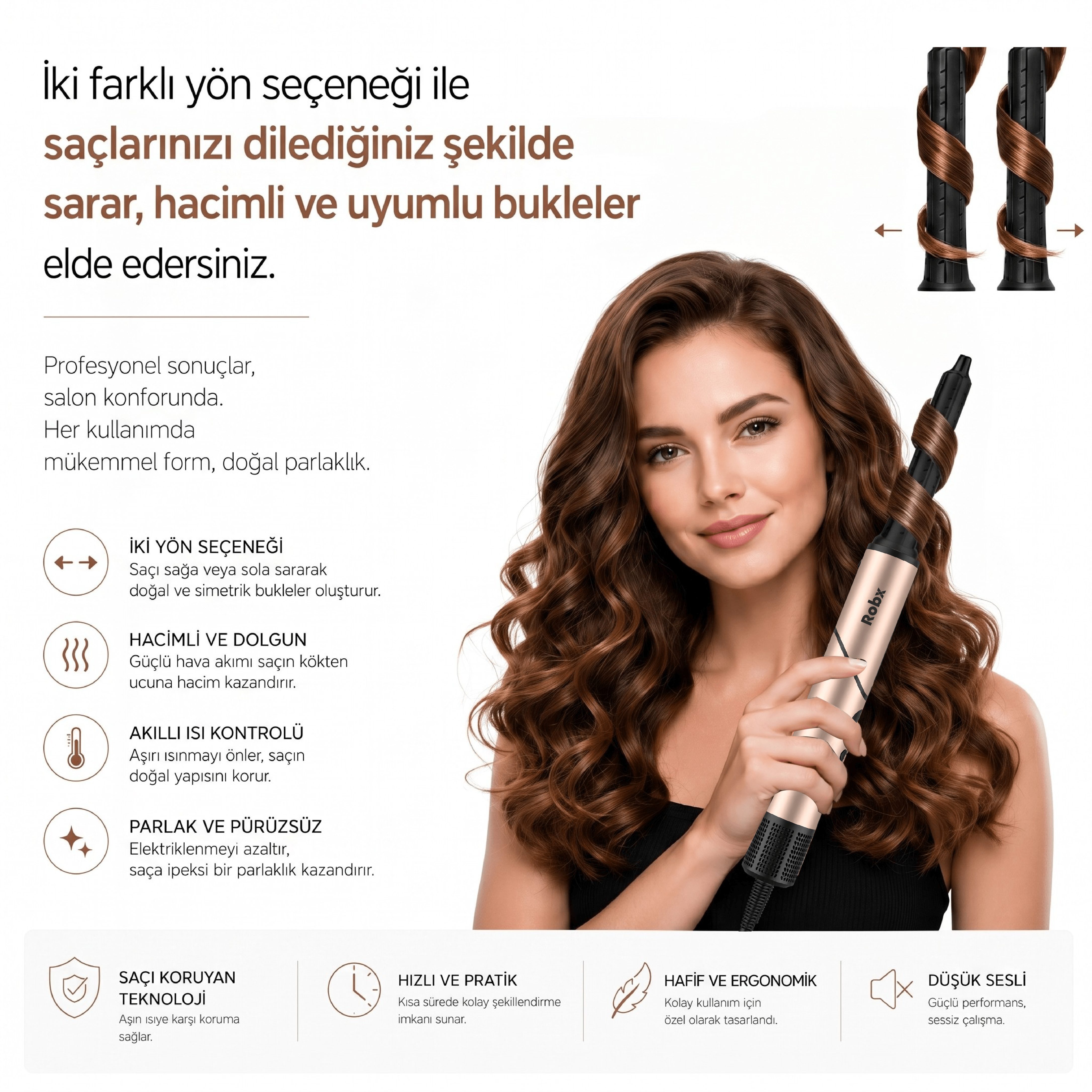Robx Multi-Styler 10 IN 1 Arada İyonik Saç Şekillendirici Set