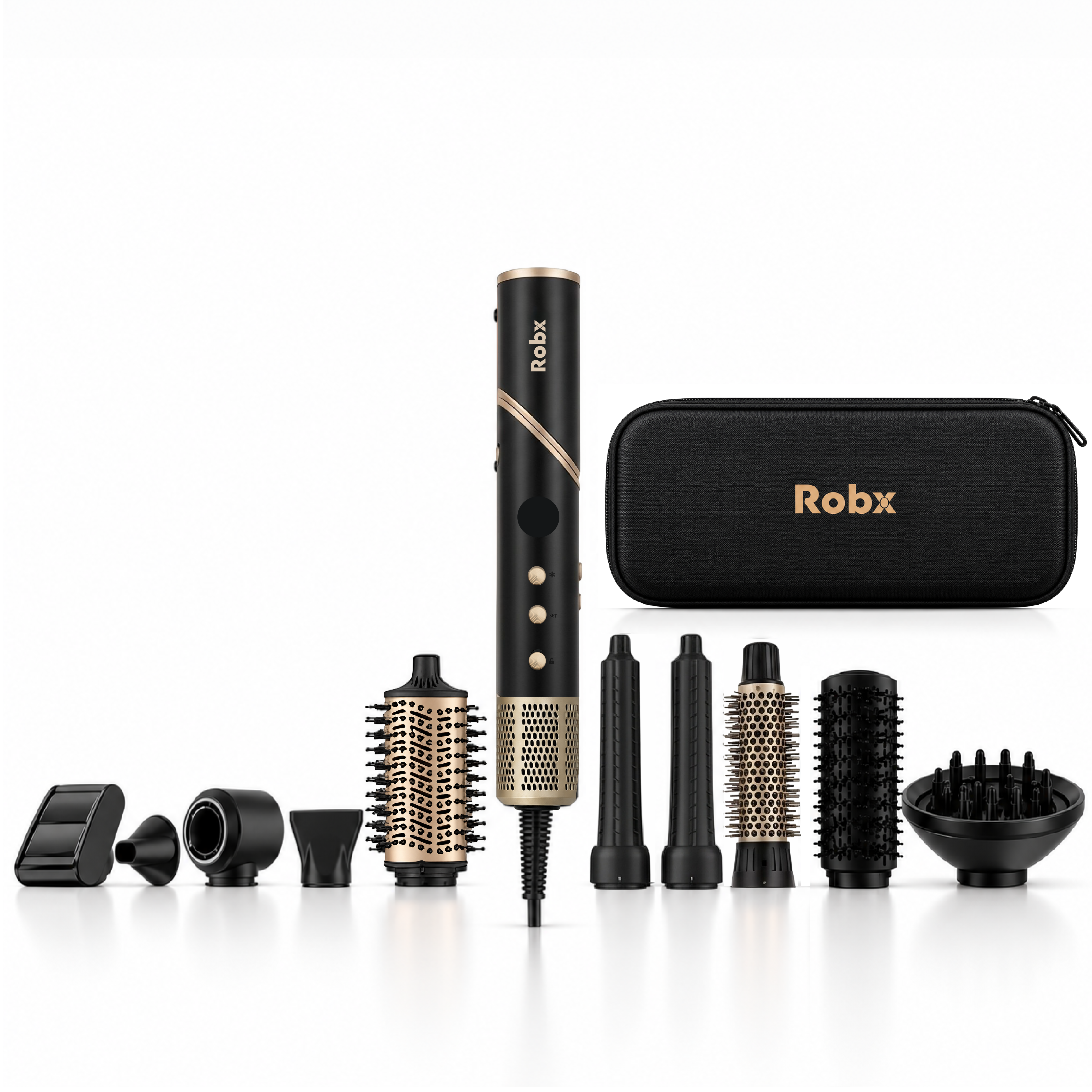 Robx Multi-Styler 10 IN 1 Arada İyonik Saç Şekillendirici Set Siyah