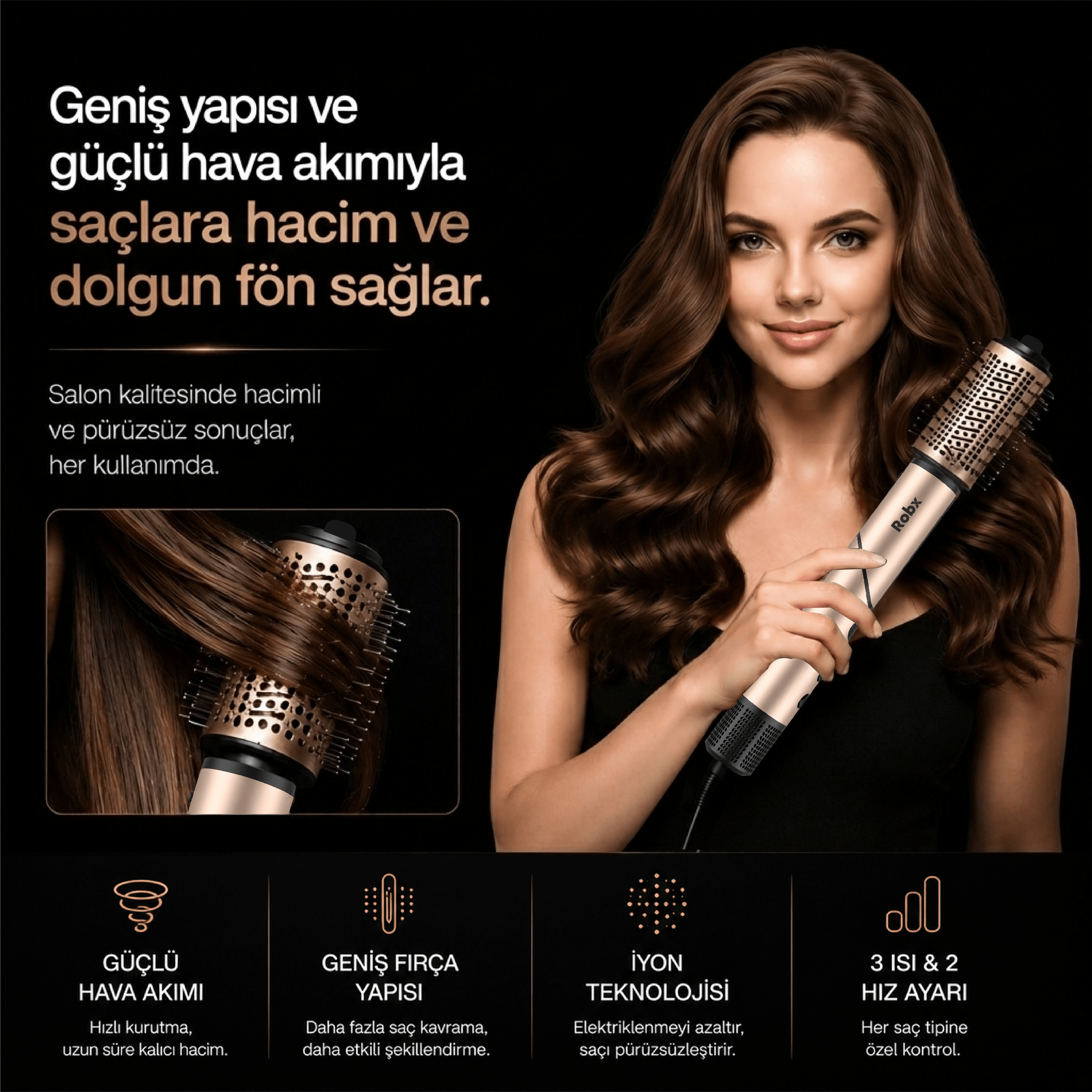 Robx Multi-Styler 10 IN 1 Arada İyonik Saç Şekillendirici Set