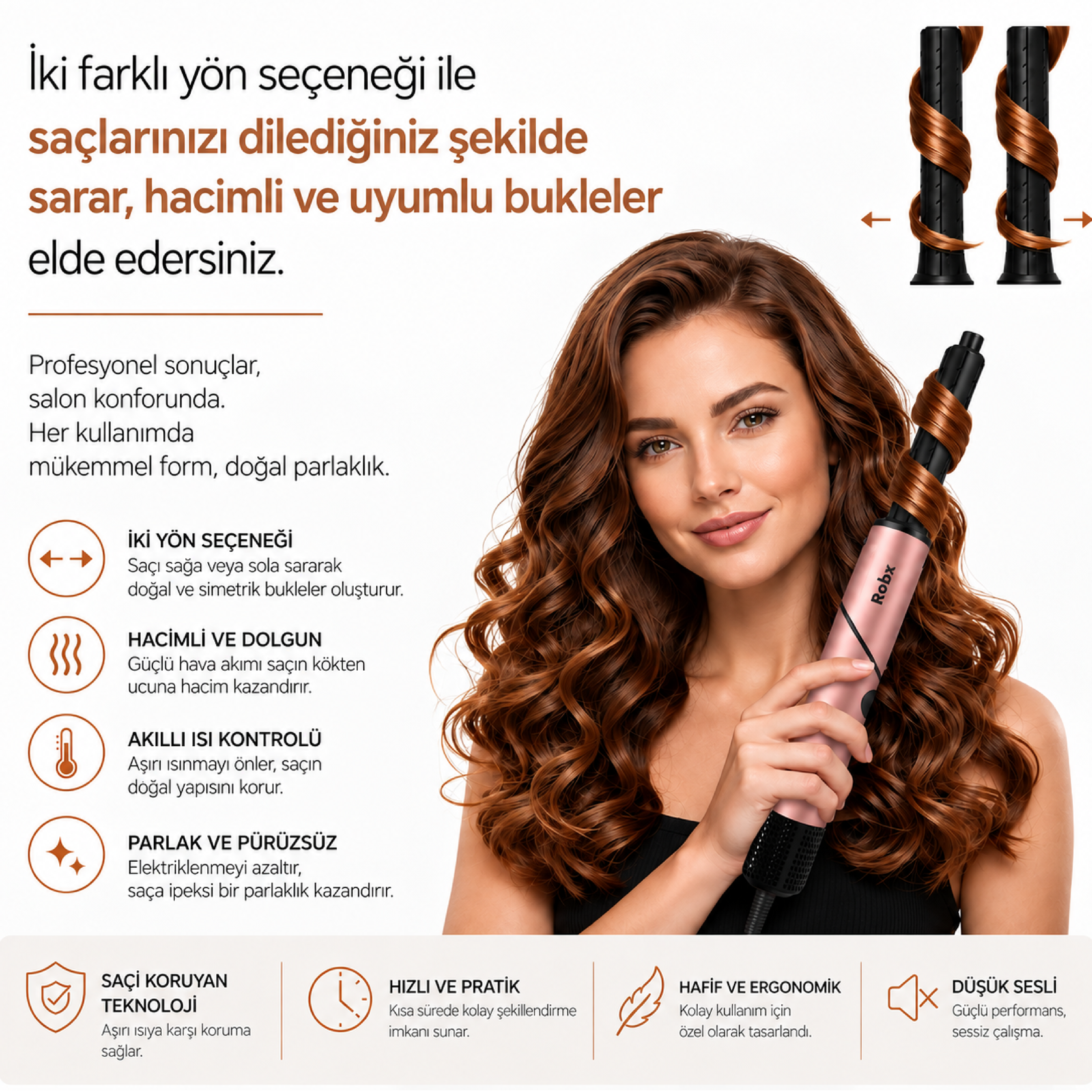 Robx Multi-Styler 10 IN 1 Arada İyonik Saç Şekillendirici Set