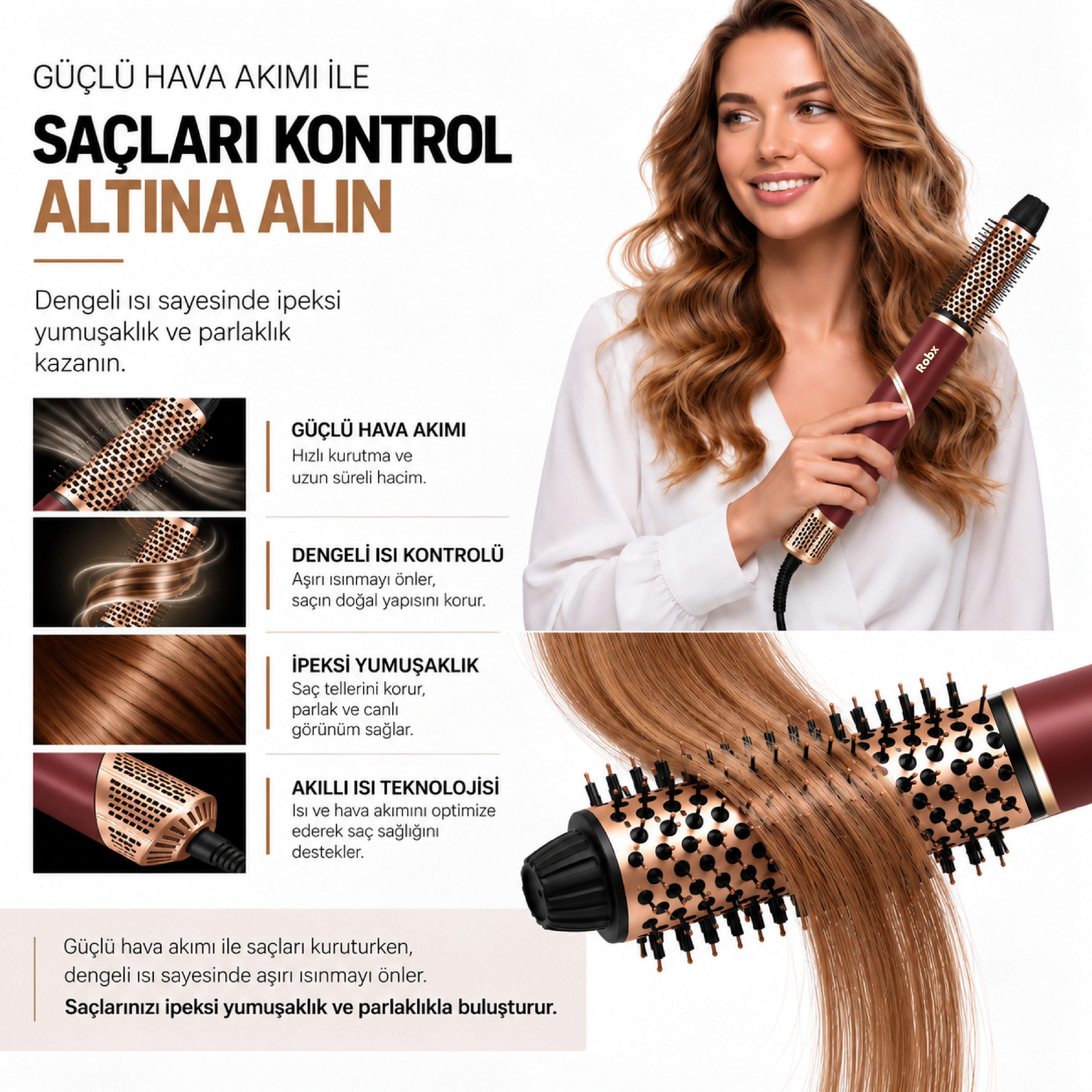 Robx Multi-Styler 10 IN 1 Arada İyonik Saç Şekillendirici Set