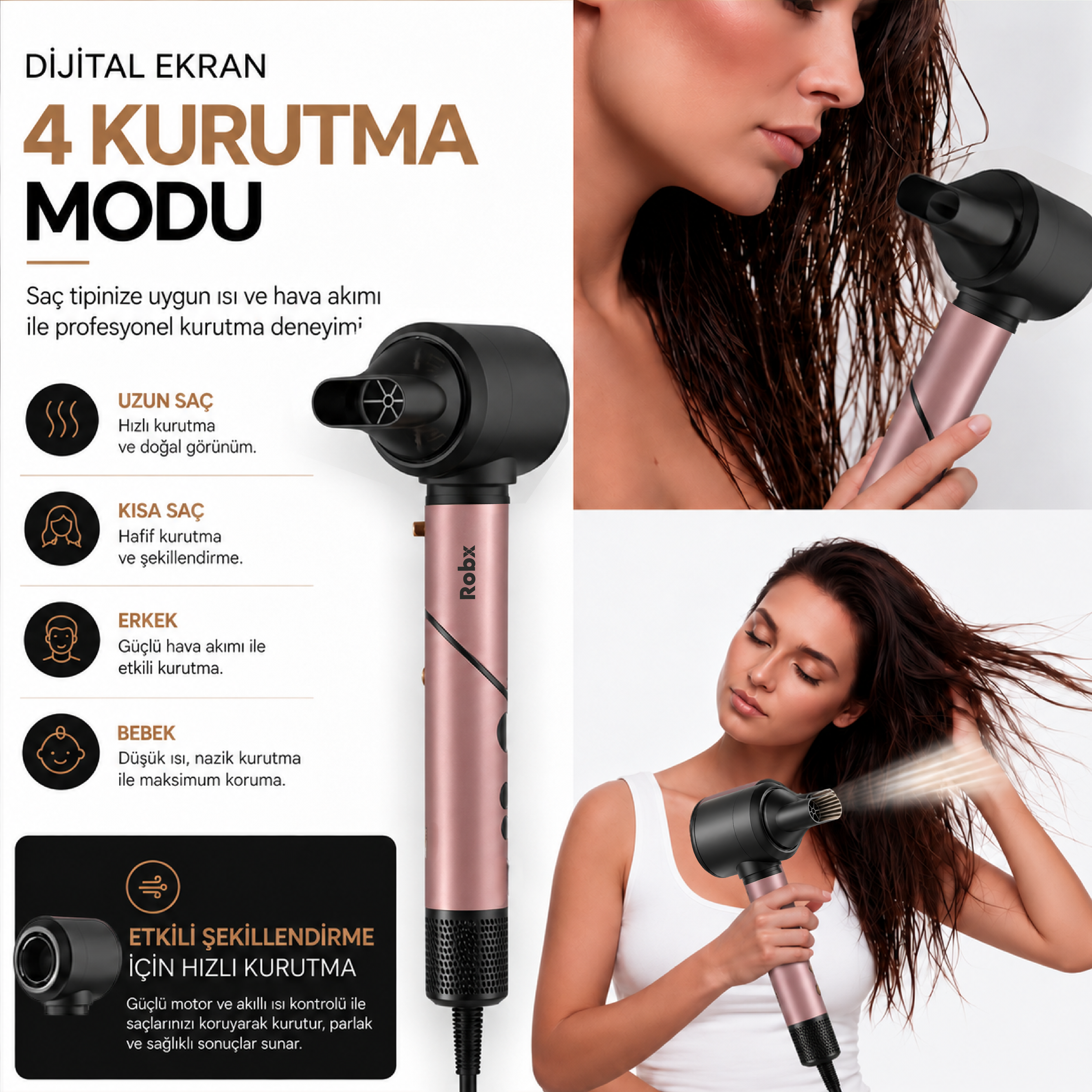 Robx Multi-Styler 10 IN 1 Arada İyonik Saç Şekillendirici Set