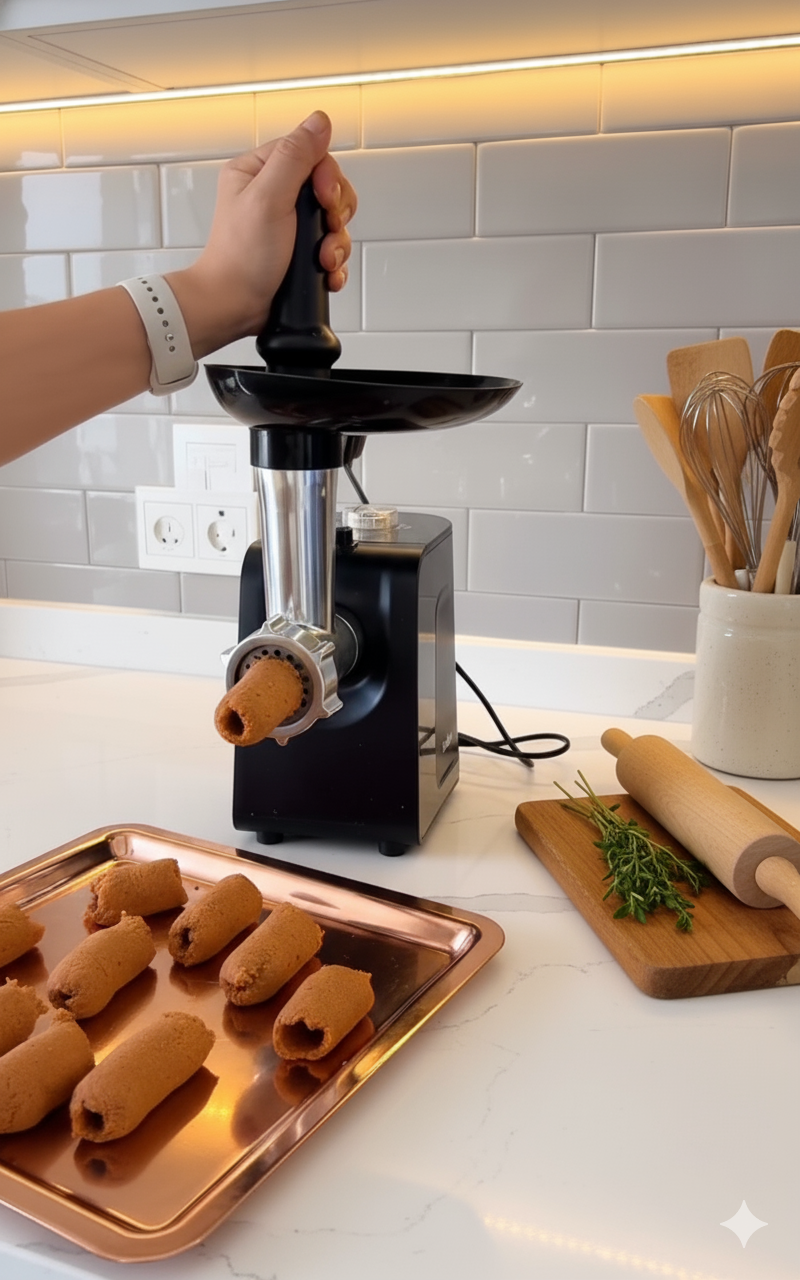 Robx R10 Çok Fonksiyonlu Içli Köfte Sosis Yapma & Salata Peynir Doğrama Dilimleme Makinası