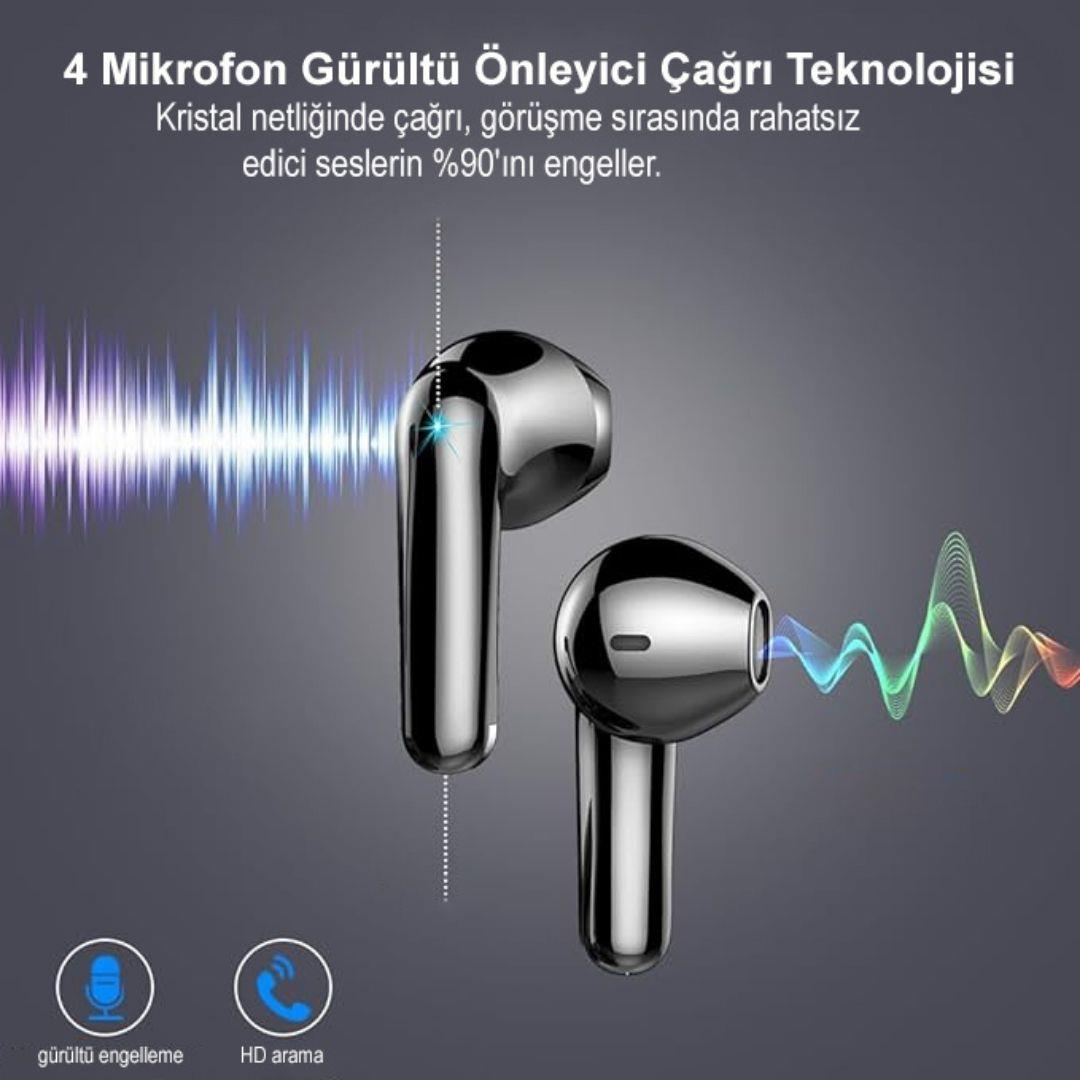 Robx S-30 Bluetooth Kulaklık Ios-android Enc Ortam Sesi Azaltma 4 Mikrofonlu 5.3 Ipx6 Su Geçirmez