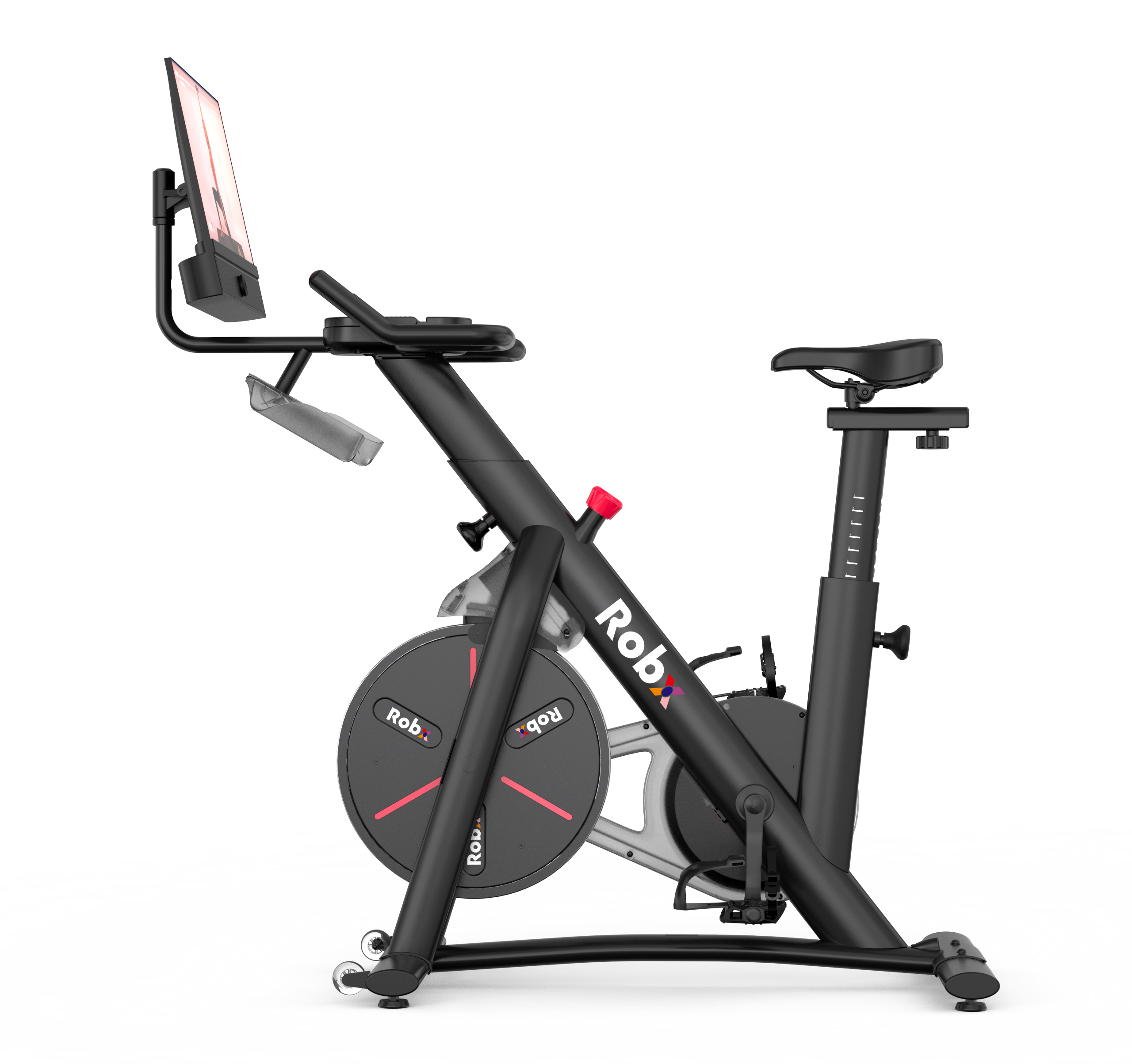 Robx S20 Smart Spin Bike Fhd 22 Inç Ekran Hoparlör Ses Sistemi Wifi Bluetooth Kondisyon Bisikleti