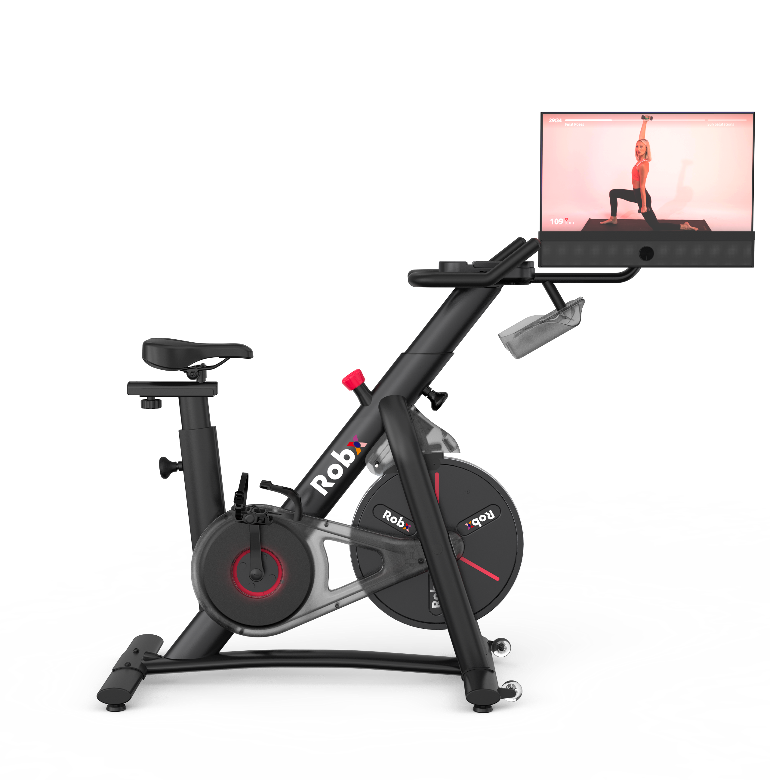 Robx S20 Smart Spin Bike Fhd 22 Inç Ekran Hoparlör Ses Sistemi Wifi Bluetooth Kondisyon Bisikleti