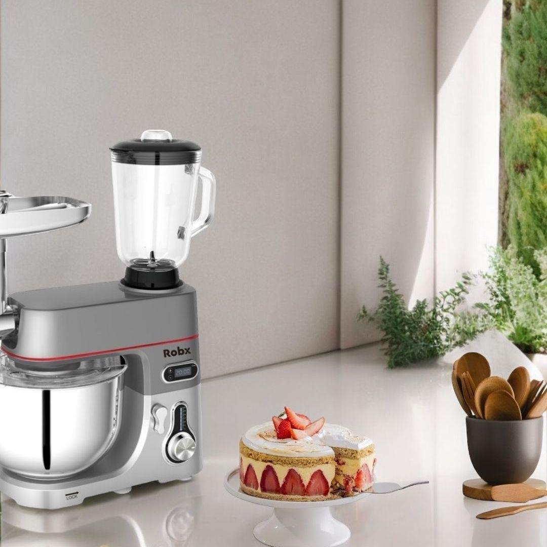 Robx Sr50 Döküm Gövde 7 Litre Hamur Yoğurma Kıyma Çekme Blender Mixer Set