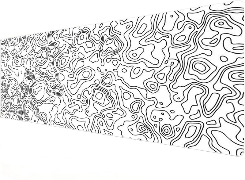 KLASSEGEARKlasse Pro White Map Lines 90x40cm Gaming Mousepad