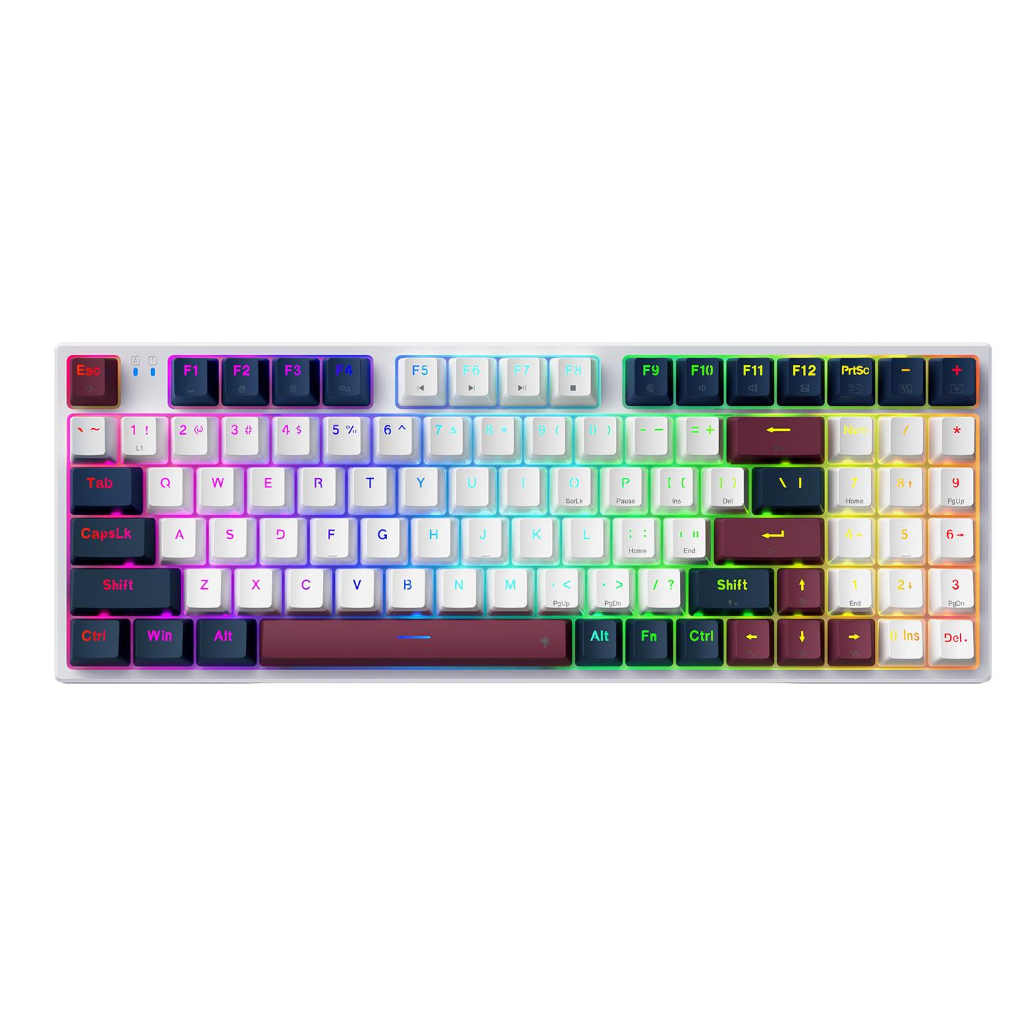 Machenike K500 Pro-B94 Kablolu Silver Switch RGB Beyaz Gaming Klavye