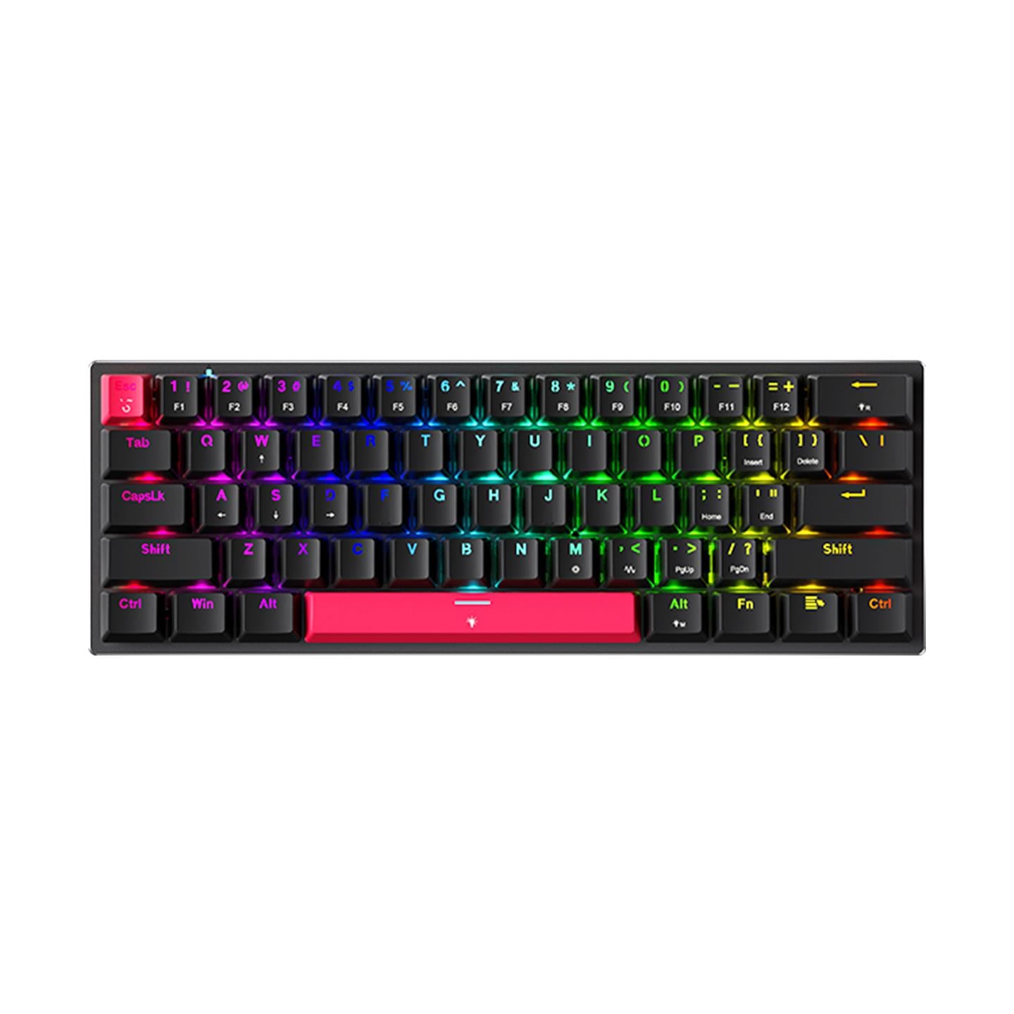 MachenikeMachenike K500-M61 Kablolu Silver Switch RGB Siyah ENG Q Gaming Klavye
