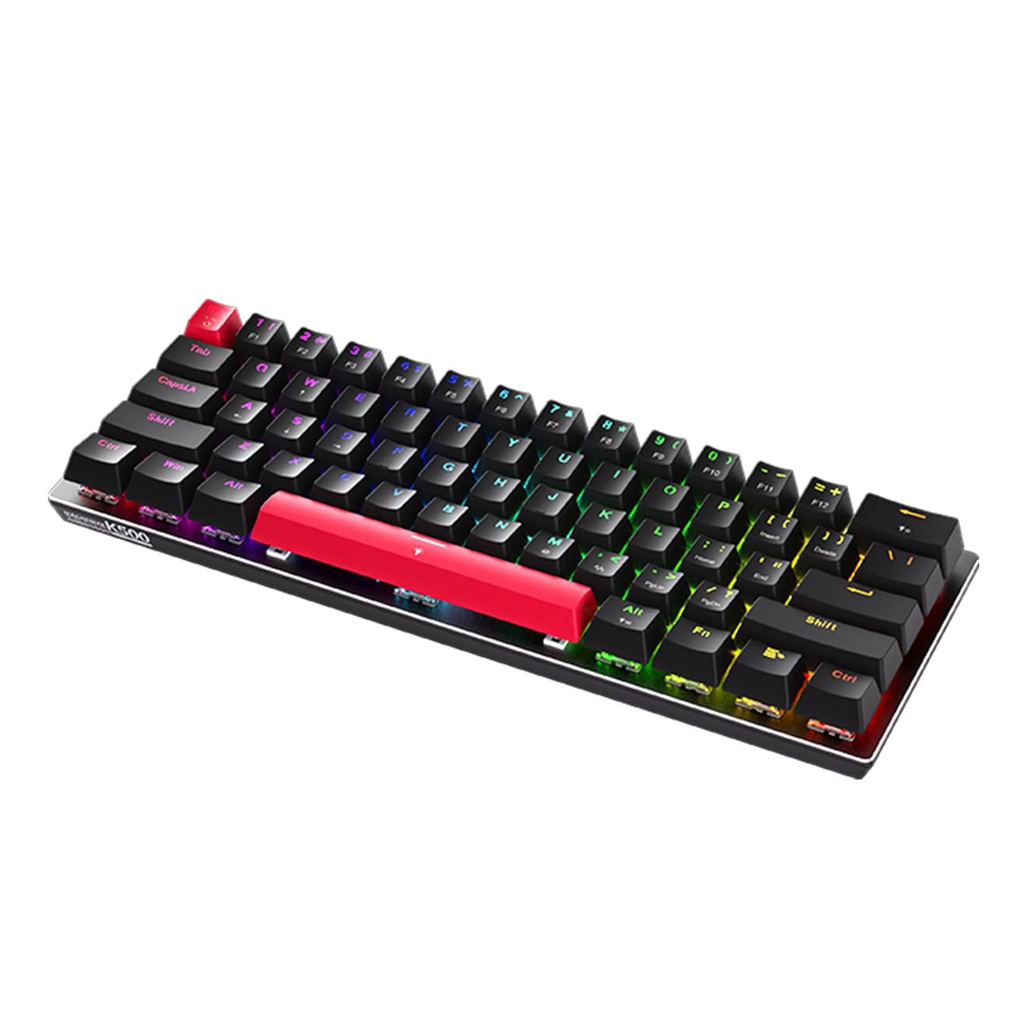 MachenikeMachenike K500-M61 Kablolu Silver Switch RGB Siyah ENG Q Gaming Klavye