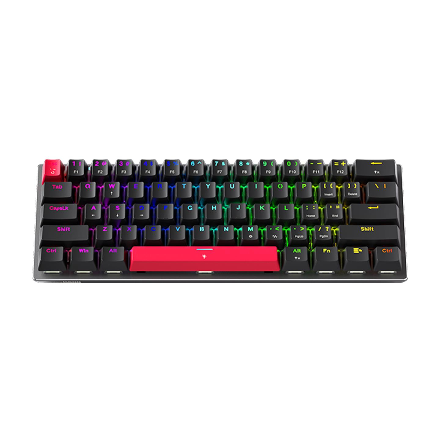 MachenikeMachenike K500-M61 Kablolu Silver Switch RGB Siyah ENG Q Gaming Klavye