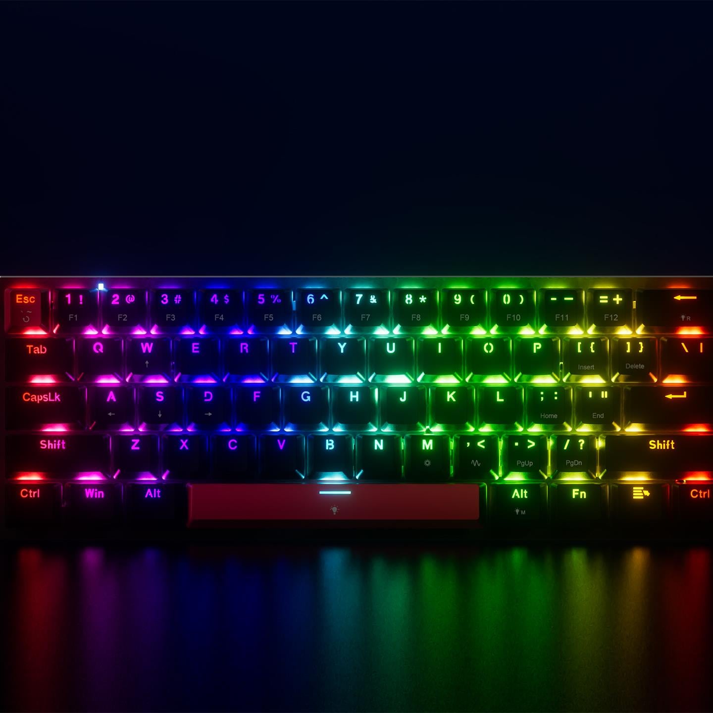 MachenikeMachenike K500-M61 Kablolu Silver Switch RGB Siyah ENG Q Gaming Klavye