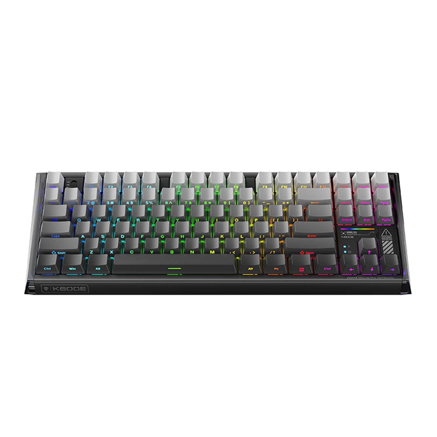 MachenikeMachenike K600E-B87W Tri-Mode GR Silver Switch RGB ENG Q Gaming Klavye