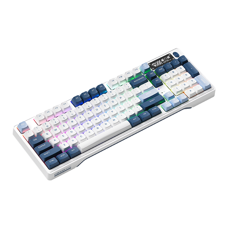 MachenikeMachenike K600G Tri-Mode Silver Switch RGB Beyaz ENG Q Gaming Klavye