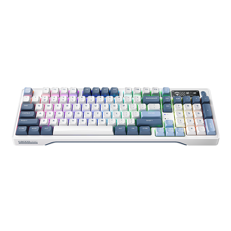 MachenikeMachenike K600G Tri-Mode Silver Switch RGB Beyaz ENG Q Gaming Klavye