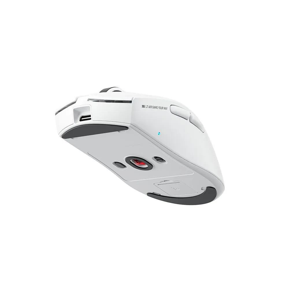 MachenikeMachenike L7 Air Tri-Mode 4K Beyaz 26000DPI Ultralight 55Gr RGB Gaming Mouse