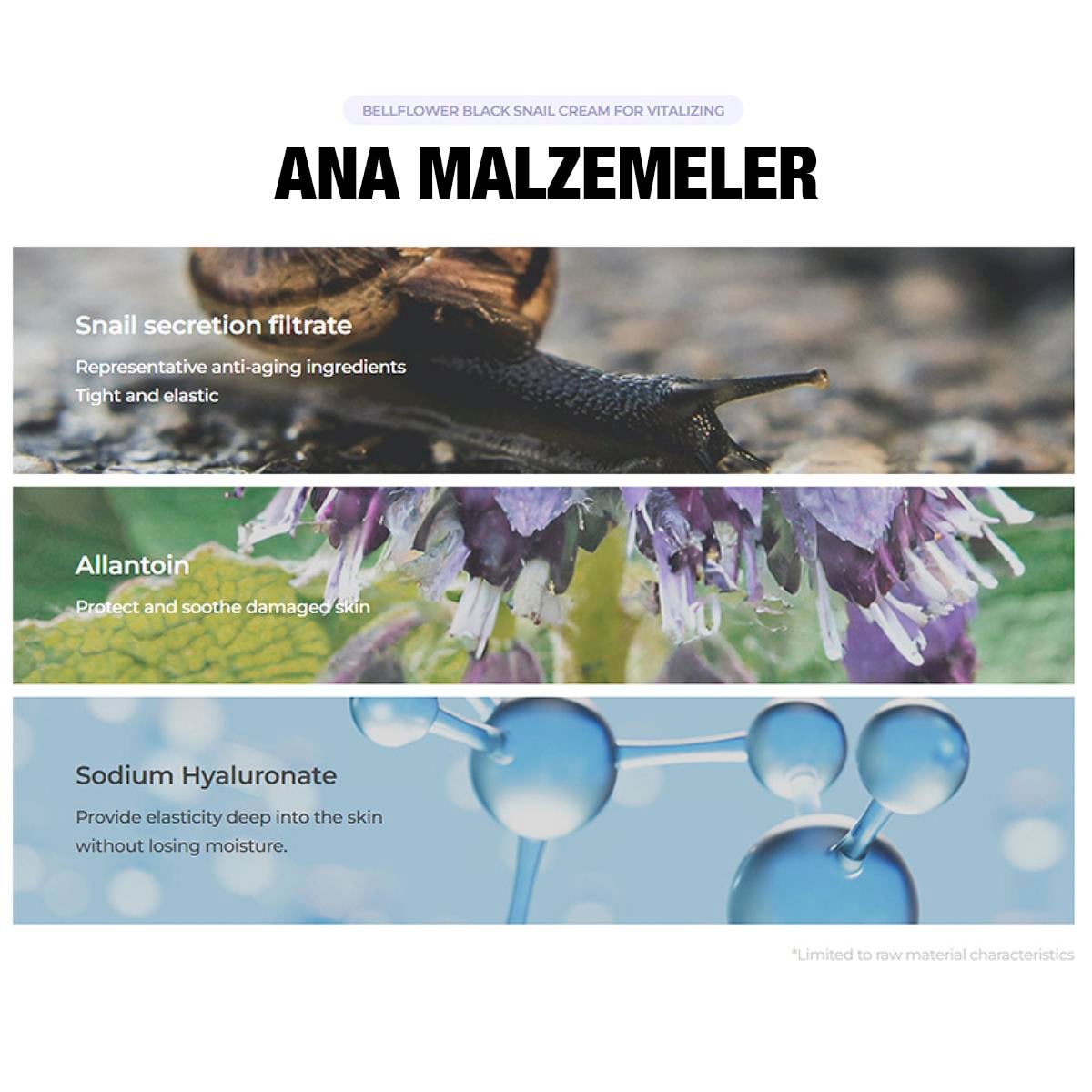 %30 Siyah Salyangoz, Allantoin ve Hyaluron İçeren Yenileyici, Onarıcı, Nemlendirici, Yaşlanma Karşıtı Krem 30ml