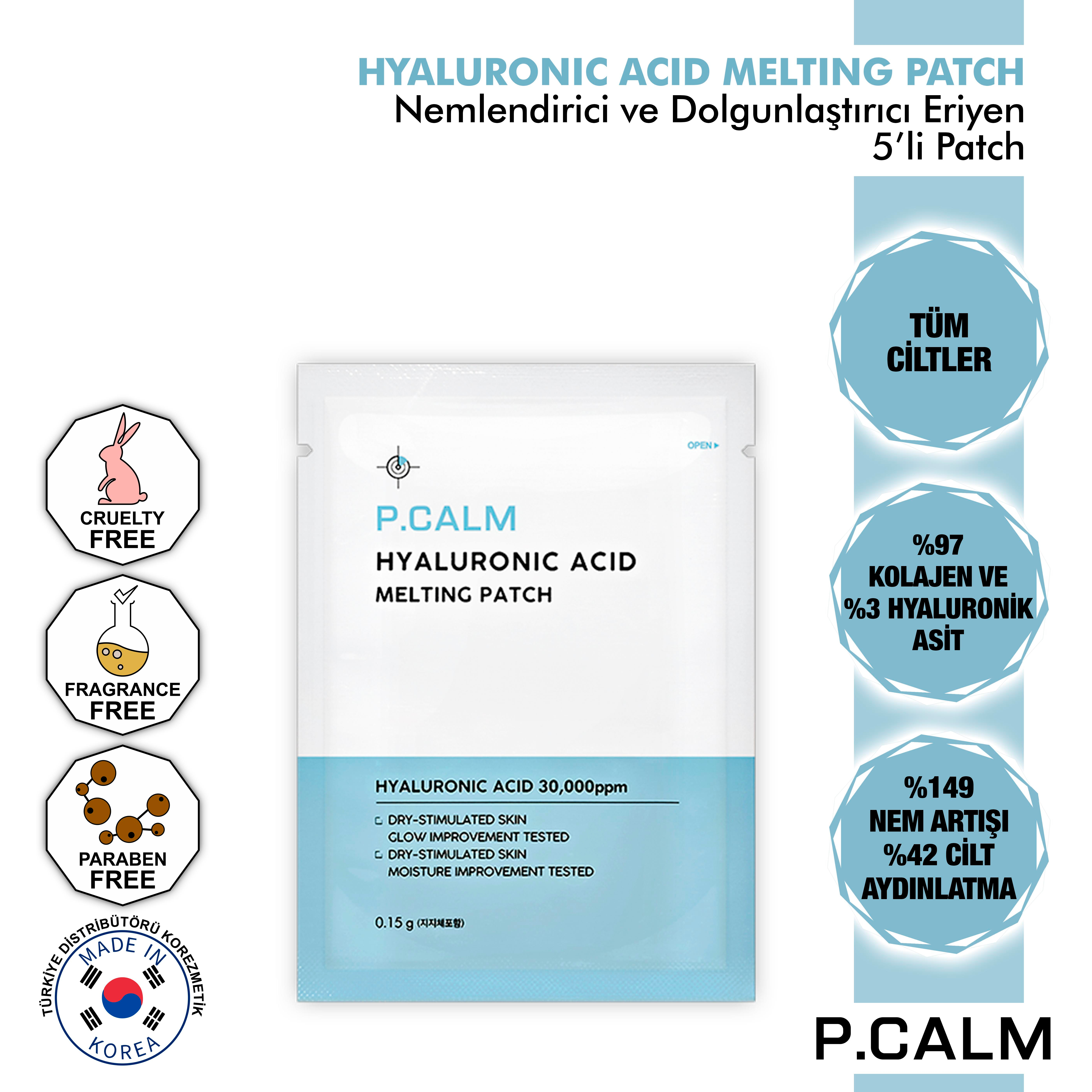 %97 Kolajen Ve %3 Hyaluronik Asit İçeren Nemlendirici, Dolgunlaştırıcı Eriyen Patch 5Adet
