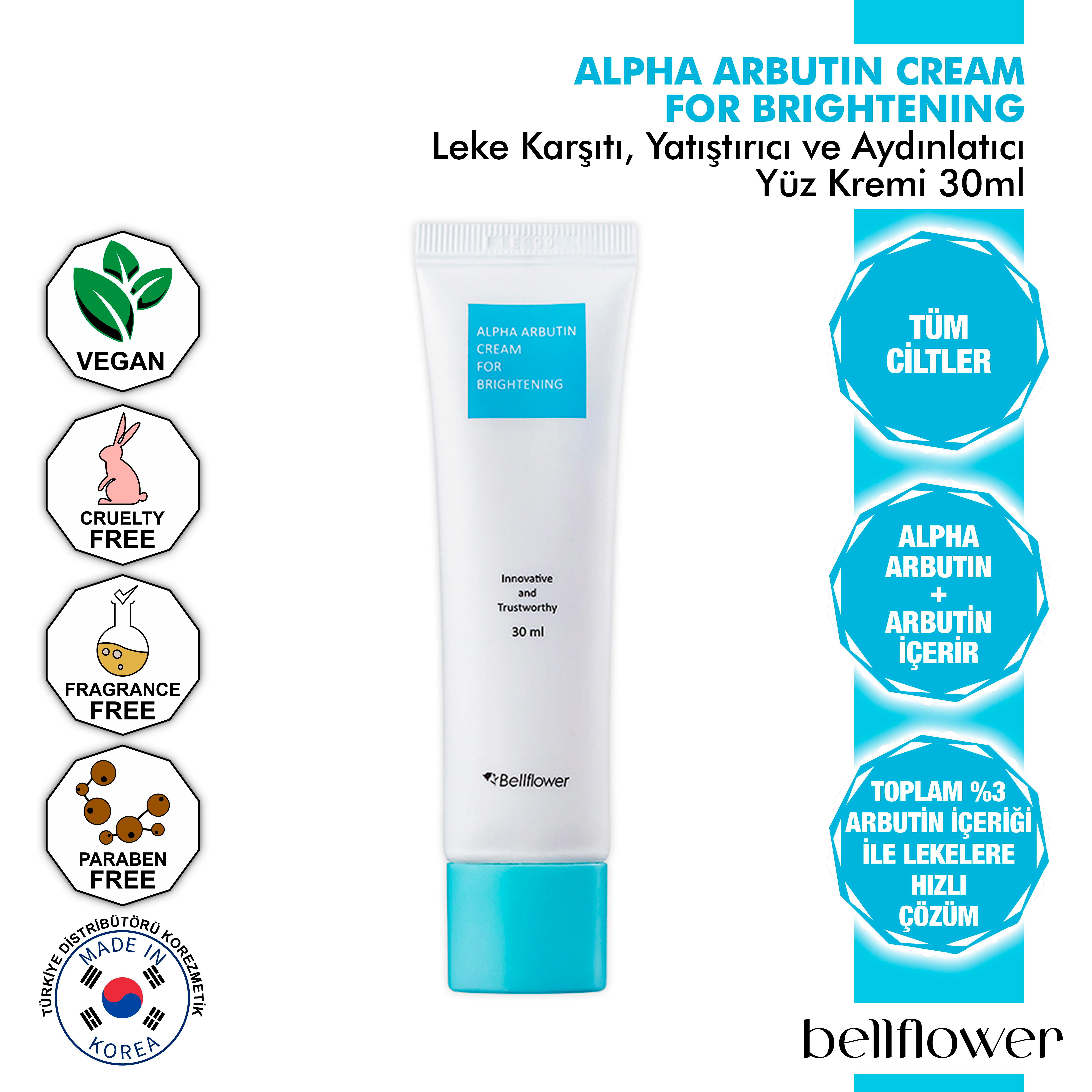 Arbutin, Niacinamide, Houttuynia Cordata İçeren Leke Karşıtı, Yatıştırıcı, Nemlendirici, Aydınlatıcı Krem 30ml