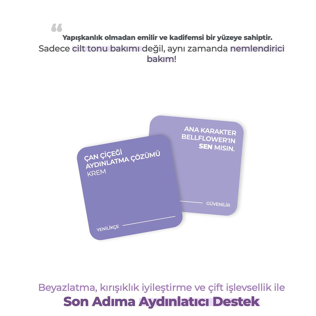 BELLFLOWER BRIGHTENING SOLUTION CREAM / AYDINLATICI ETKİLİ SOLÜSYON KREM