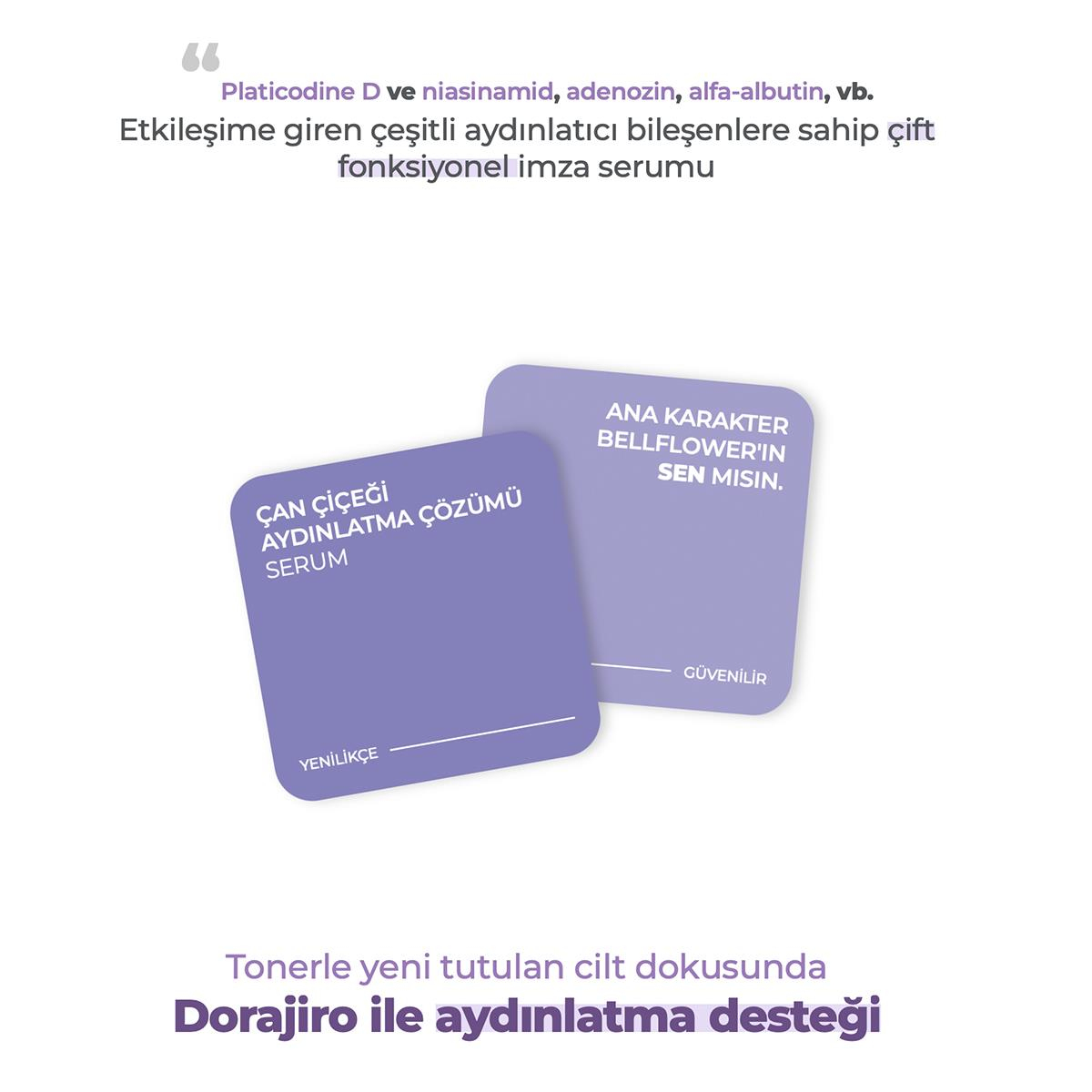 BELLFLOWER BRIGHTENING SOLUTION SERUM / AYDINLATICI ETKİLİ SOLÜSYON SERUM