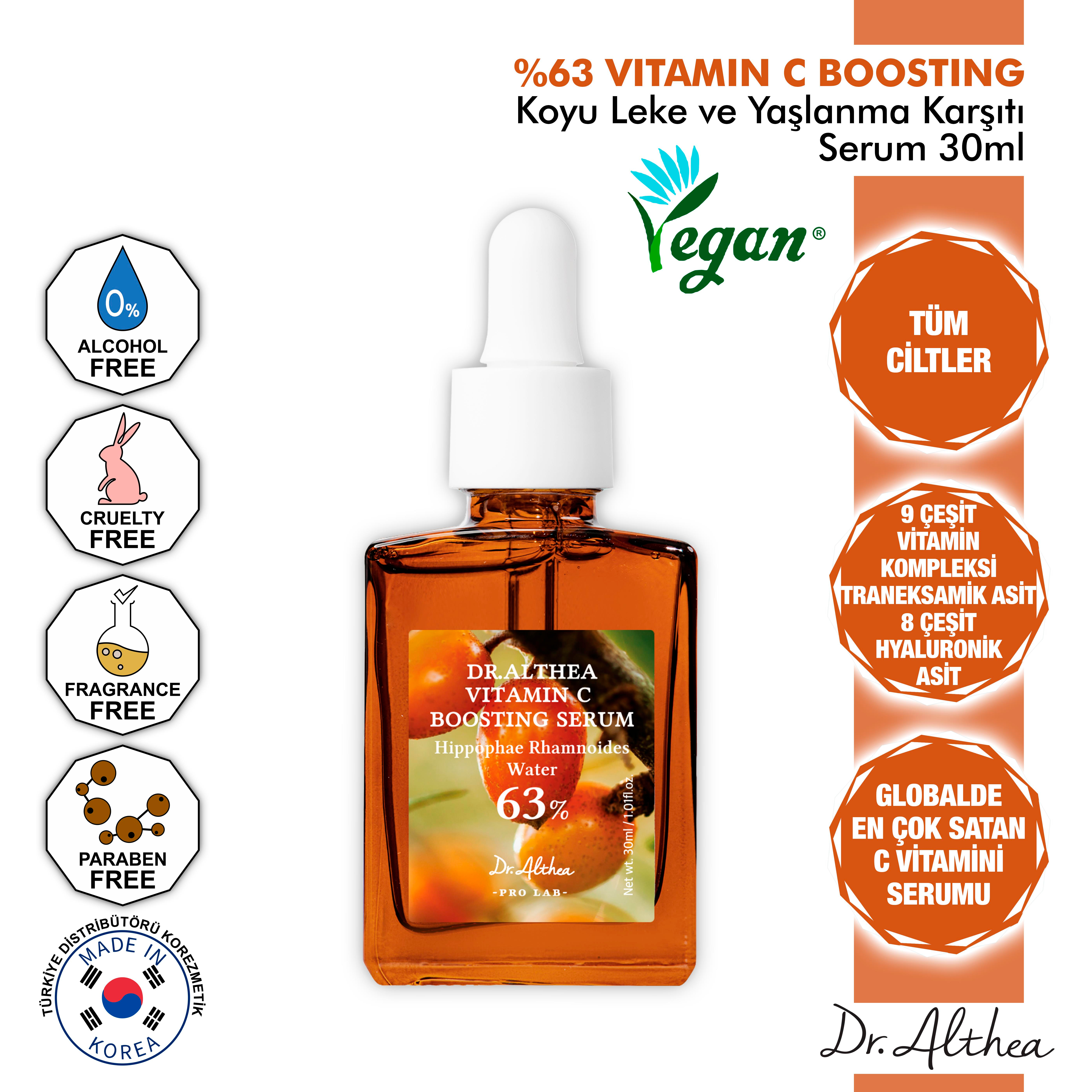 Dr. Althea %63 Vitamin C Boosting Serum - Traneksamik Asit İçeren Leke Ve Yaşlanma Karşıtı - 30ml