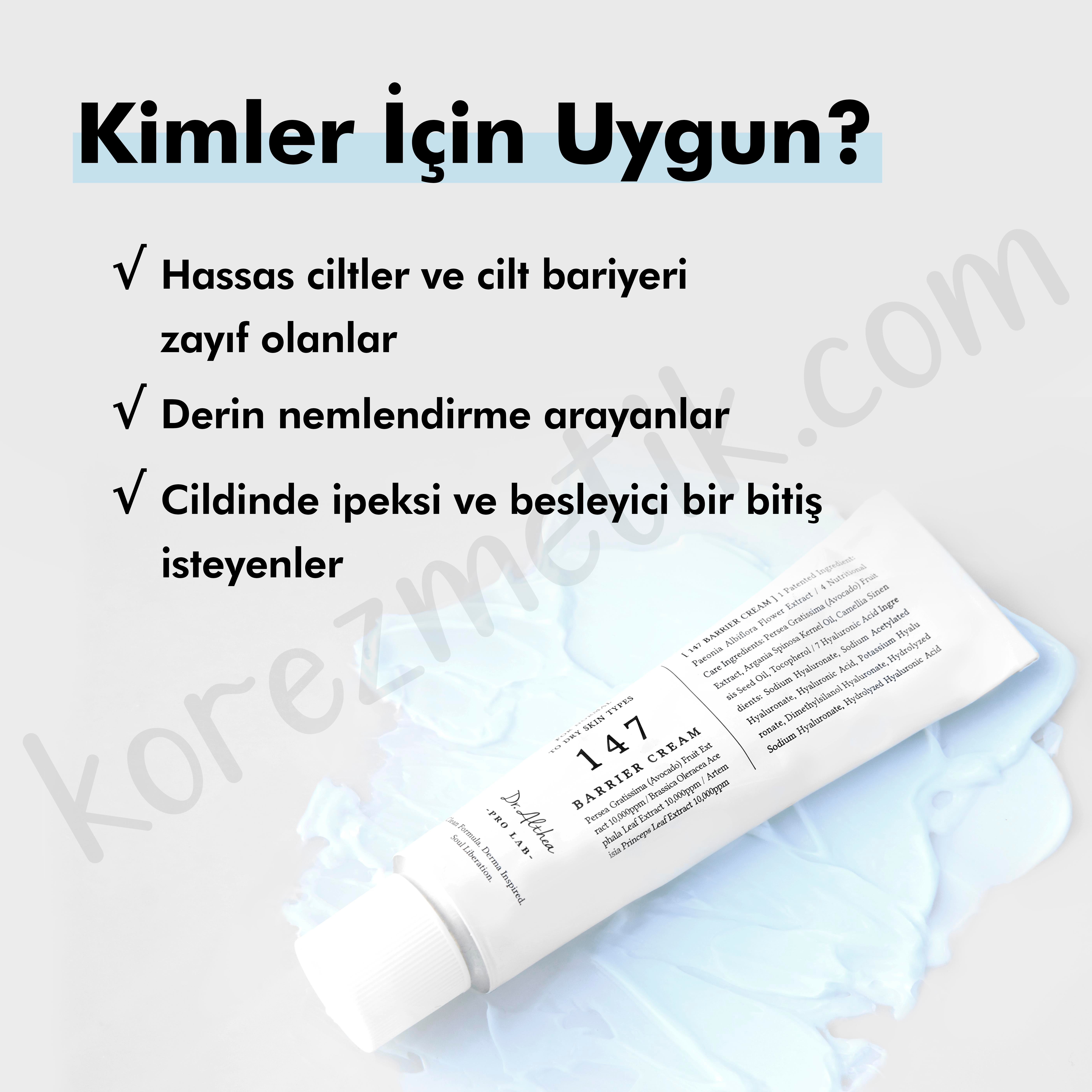 Dr. Althea 147 Barrier Cream - 4 Çeşit Seramid İçeren Bariyer Koruyucu, Besleyici, Onarıcı Ve Yoğun Nemlendirici Krem - 50ml