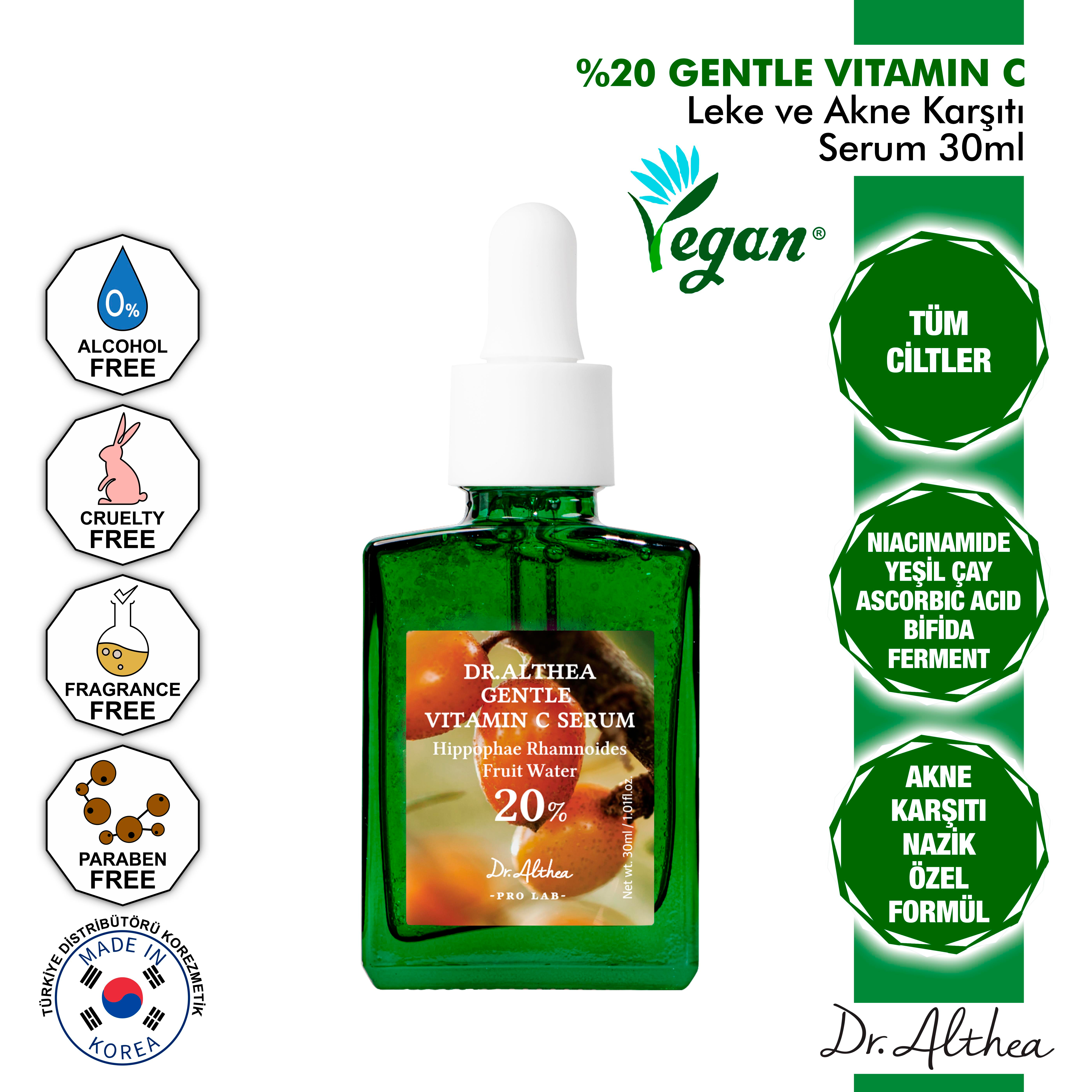 Dr. Althea %20 Gentle Vitamin C Serum - Leke Ve Akne Karşıtı - 30ml 