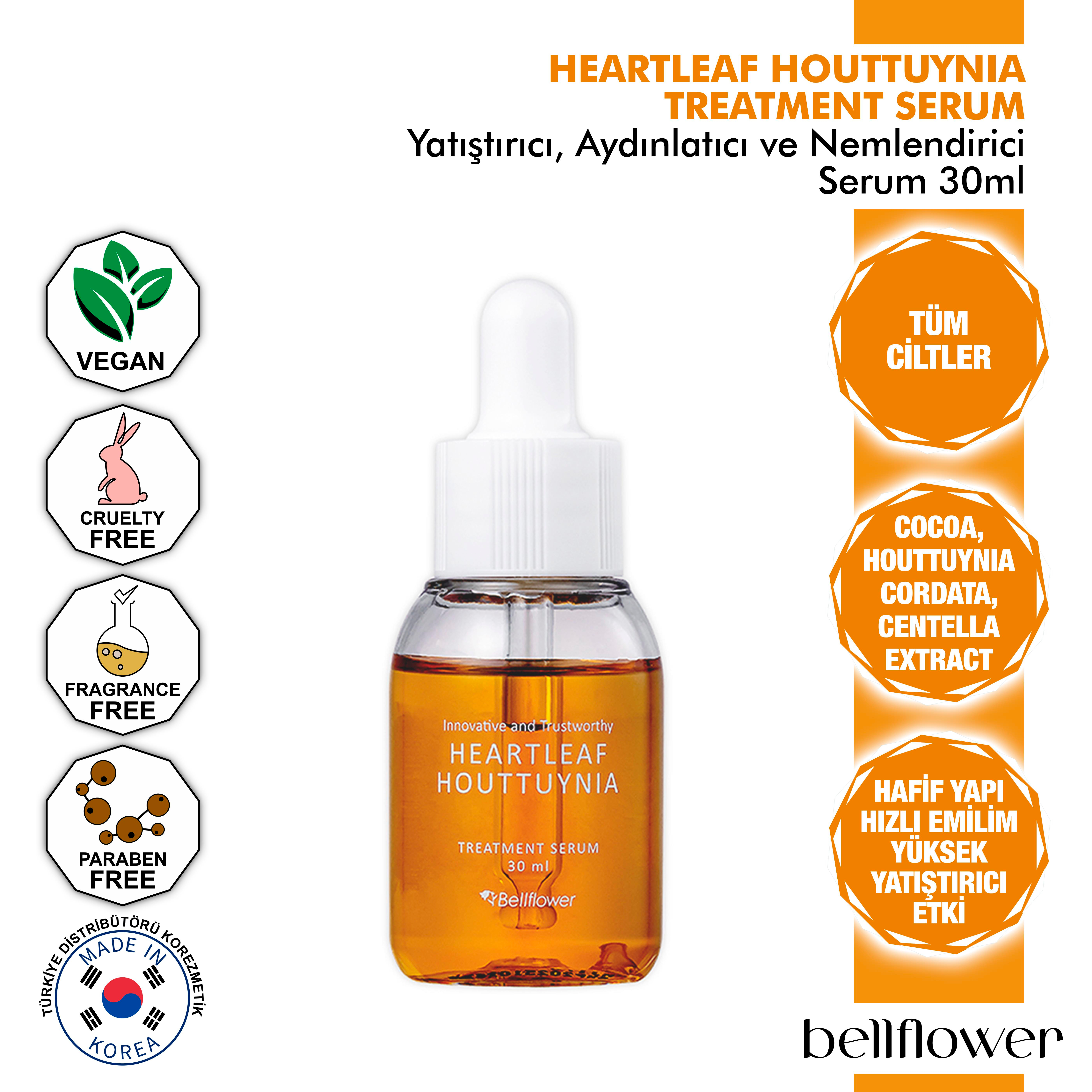 Heartleaf, Centella Ve Kakao İçeren Yatıştırıcı, Sakinleştirici, Nemlendirici Ve Aydınlatıcı Serum 30ml