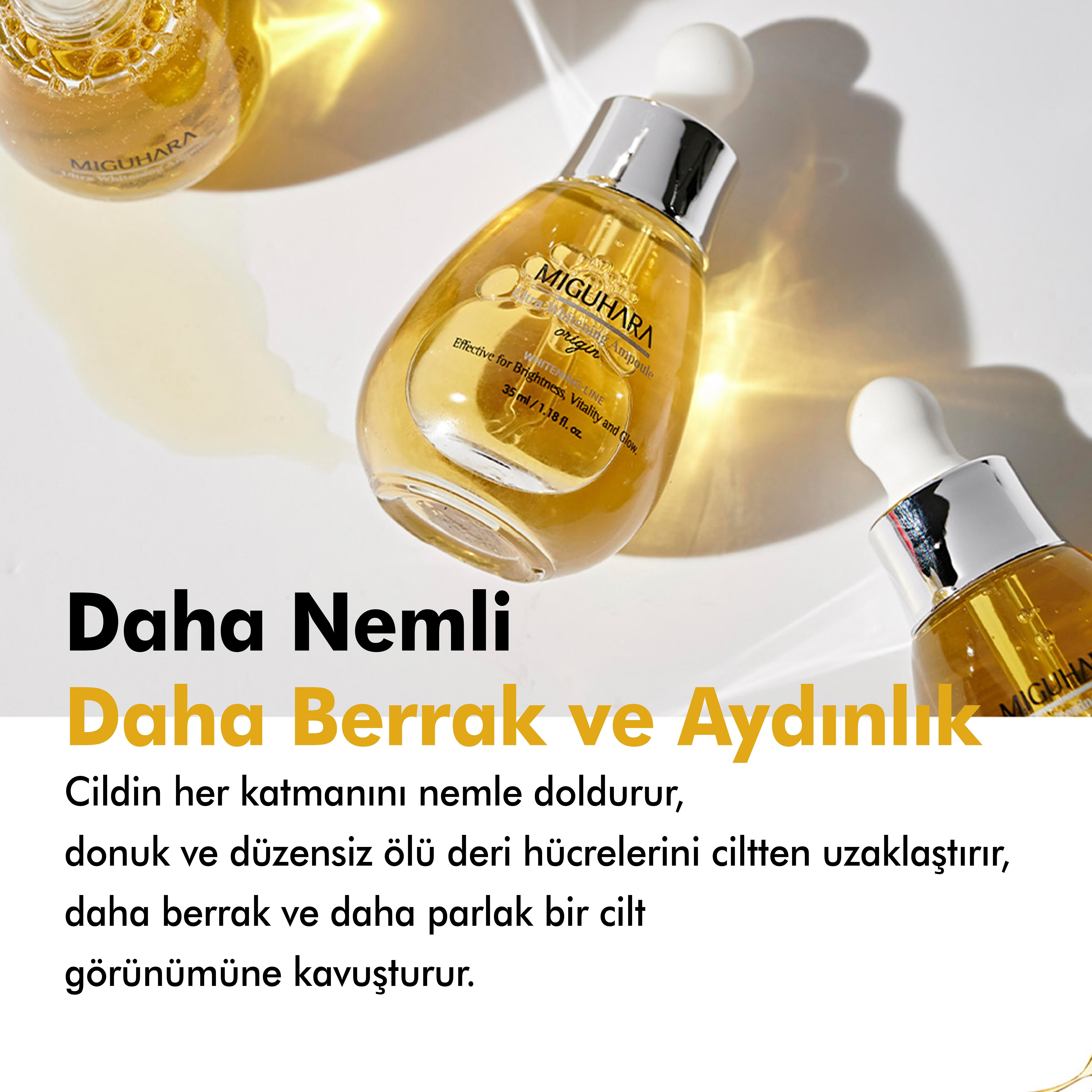 Miguhara %4 Niacinamide Ve 5 Çeşit Peptit İçeren Leke Karşıtı Ultra Cilt Beyazlatıcı Origin Ampul Serum - 35ml
