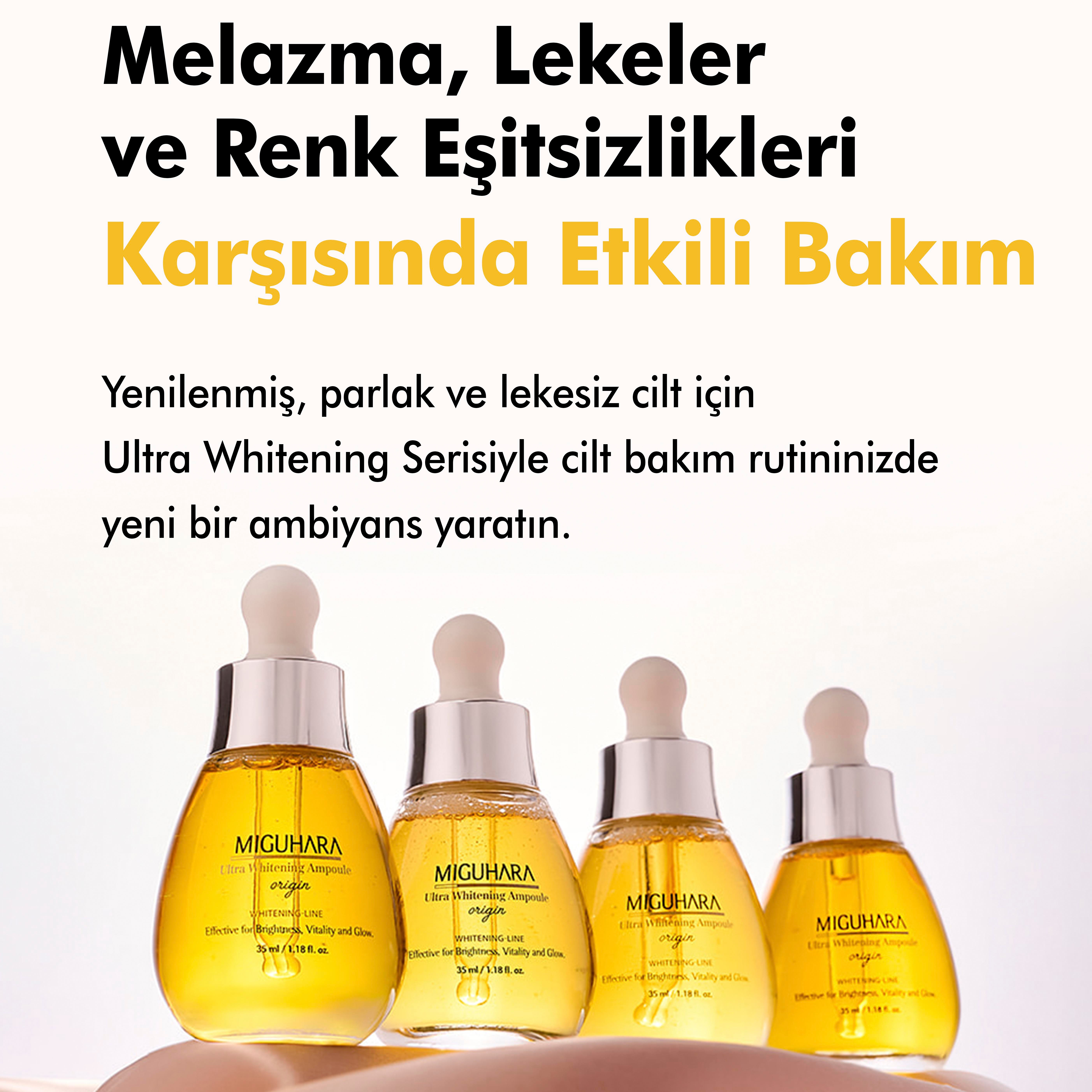 Miguhara %4 Niacinamide Ve 5 Çeşit Peptit İçeren Leke Karşıtı Ultra Cilt Beyazlatıcı Origin Ampul Serum - 35ml