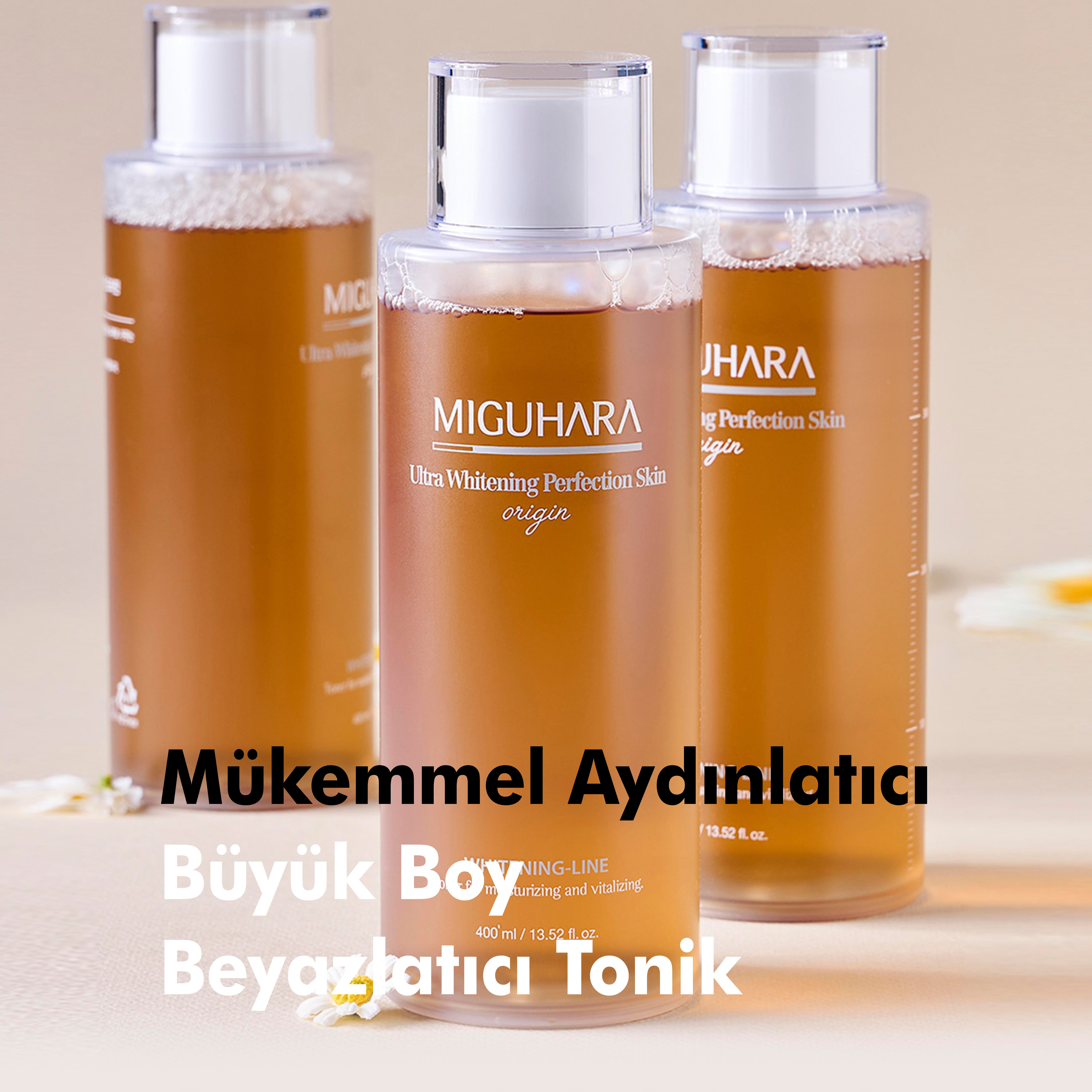 Miguhara Antioksidan Etkili Leke Karşıtı Aydınlatıcı, Yatıştırıcı, Nemlendirici Perfection Skin Origin Tonik - 400ml