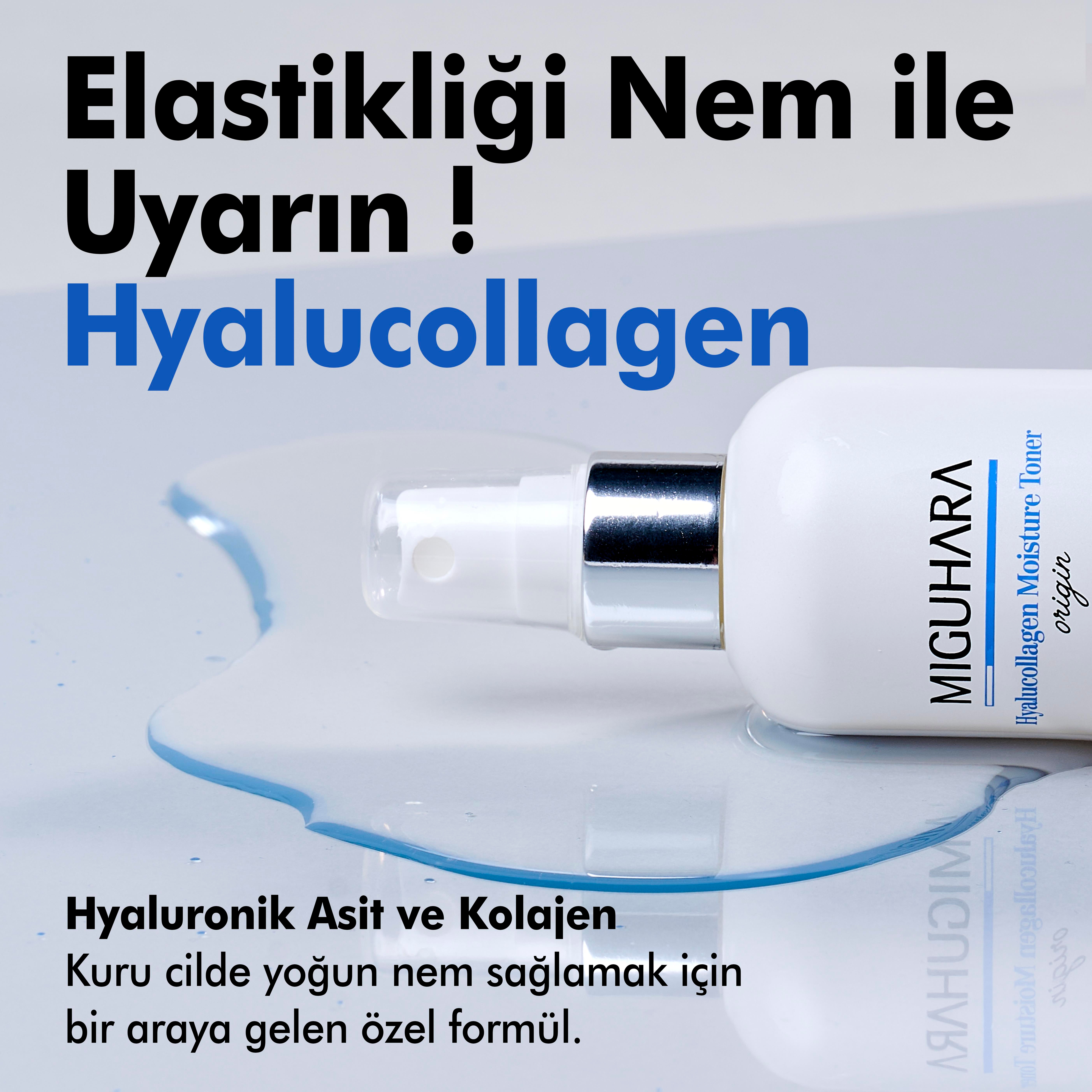 Miguhara Kolajen İçeren Cilt Nemlendirici ve Gençleştirici Hyalucollagen Moisture Tonik Mist - 120ml