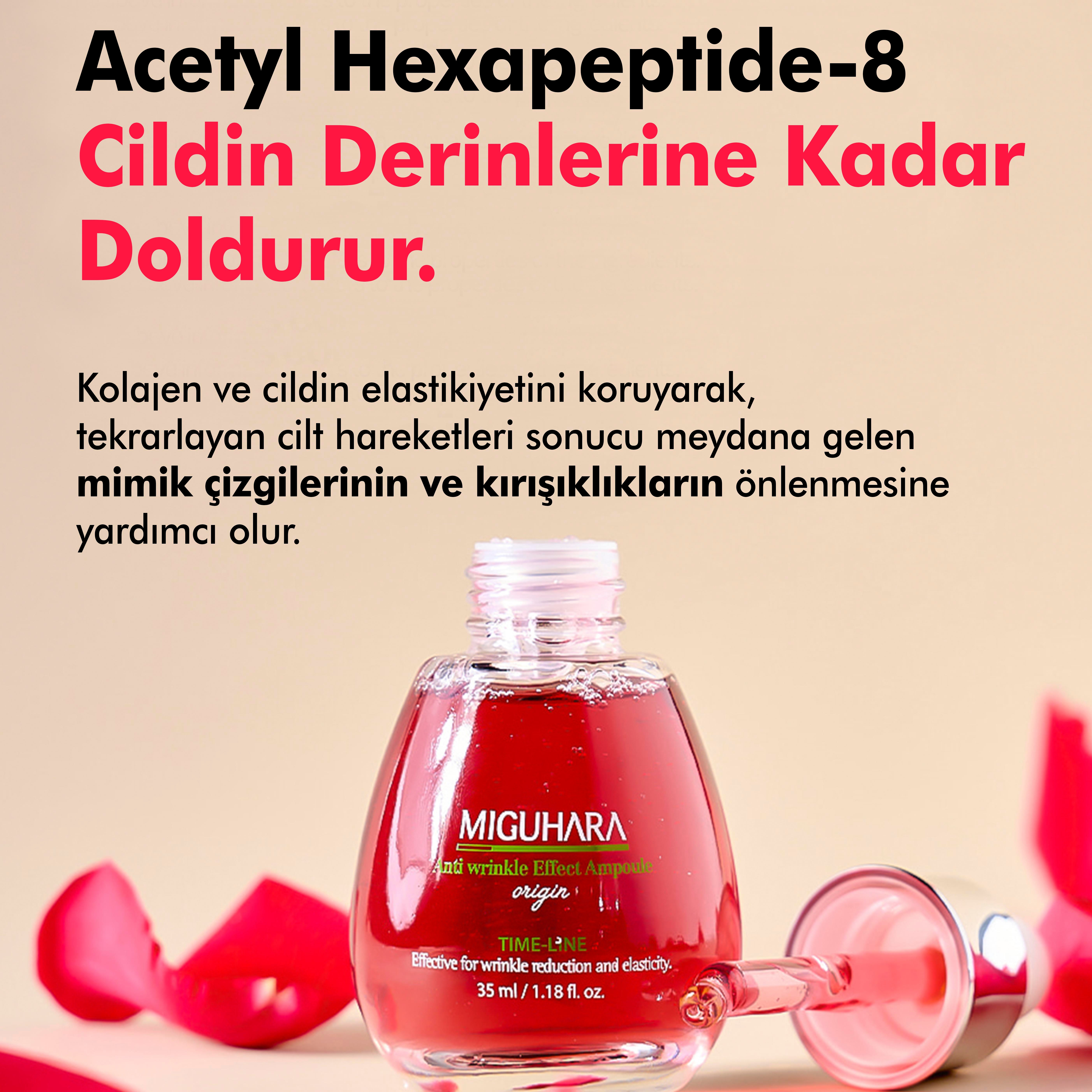 Miguhara Kolajen, Peptit Ve Ginseng İçeren Yaşlanma Ve Kırışıklık Karşıtı Effect Origin Ampul Serum - 35ml