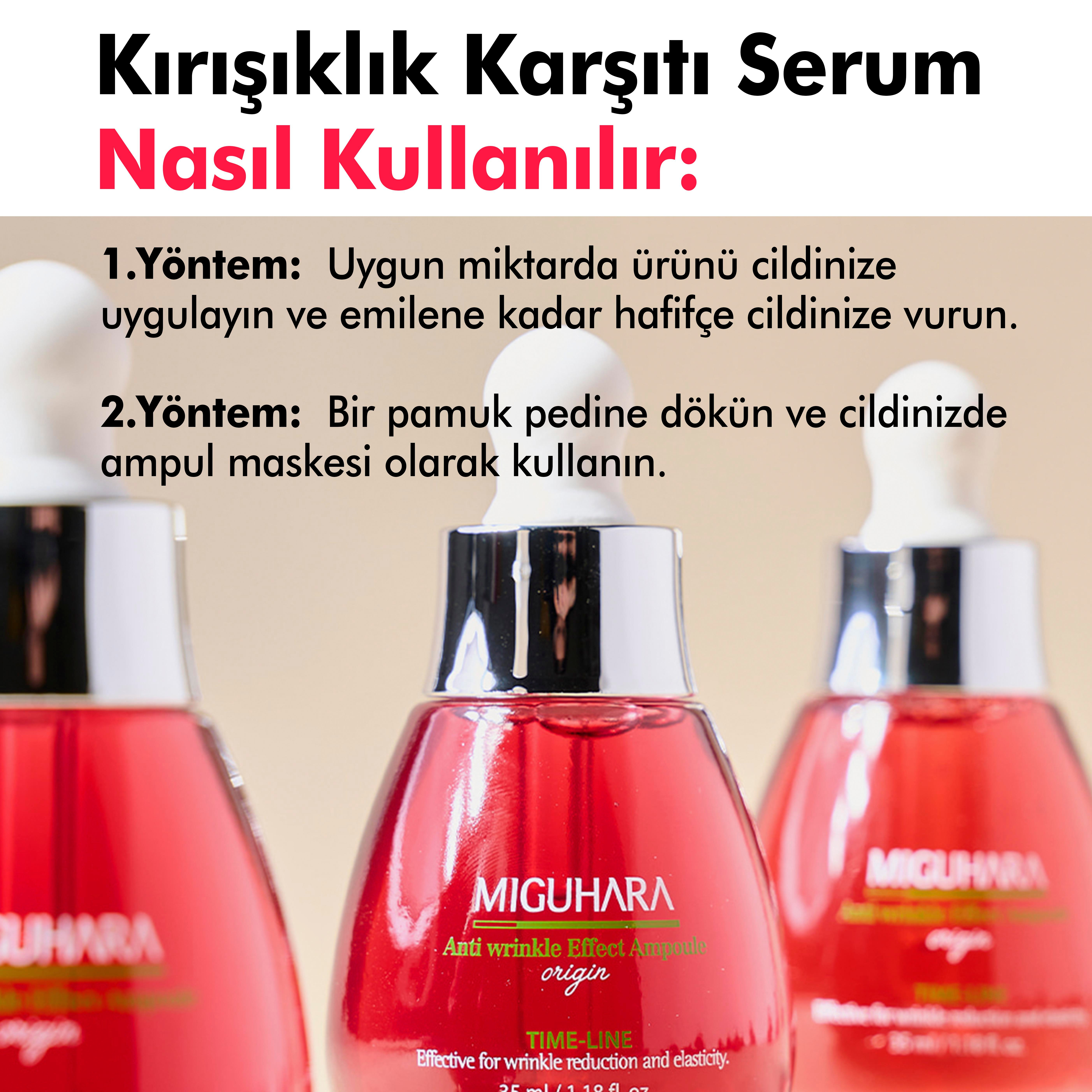 Miguhara Kolajen, Peptit Ve Ginseng İçeren Yaşlanma Ve Kırışıklık Karşıtı Effect Origin Ampul Serum - 35ml