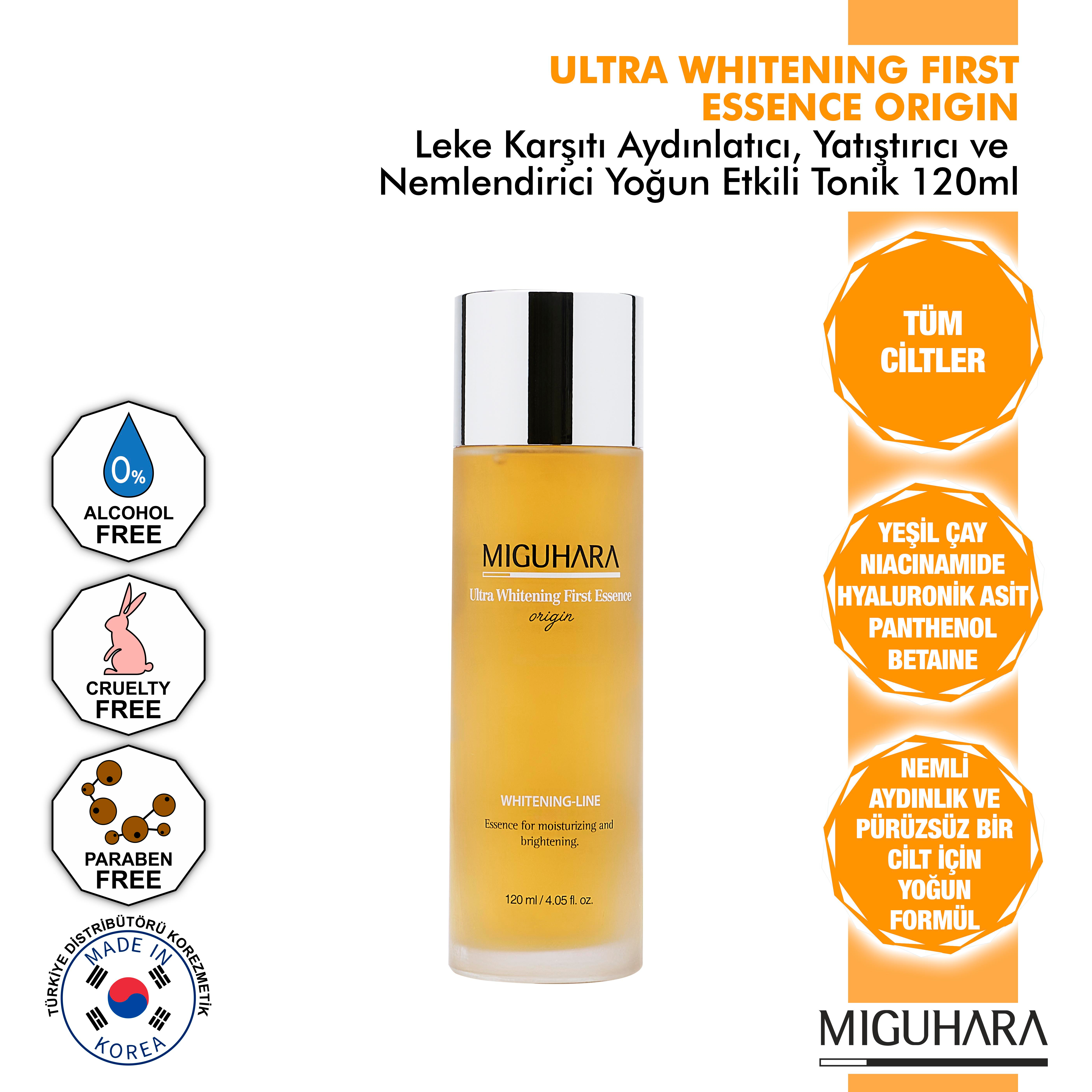Miguhara Leke Karşıtı, Aydınlatıcı, Yatıştırıcı Ve Nemlendirici Yoğun Etkili First Essence Origin Tonik - 120ml 